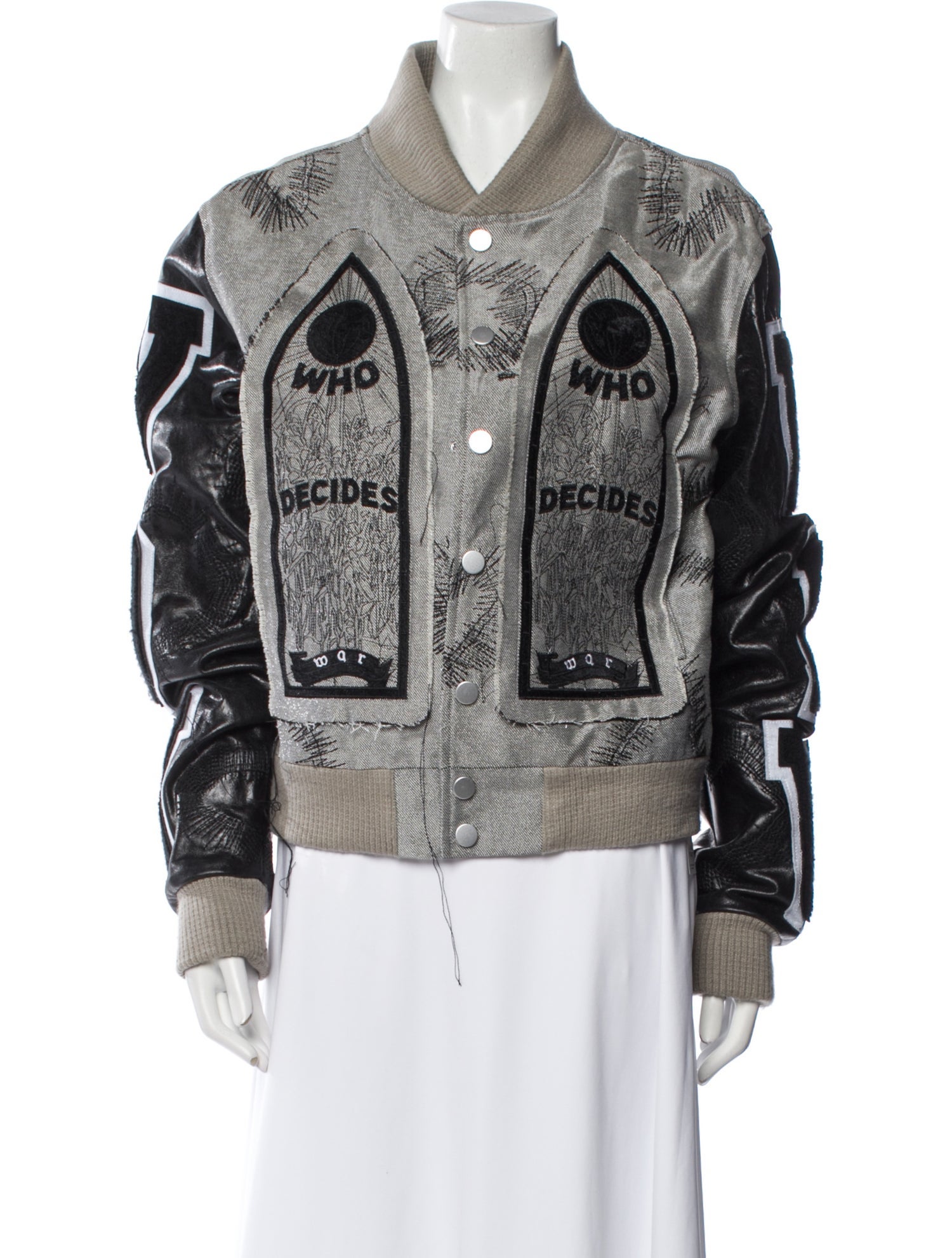 Who Decides War Printed Denim Jacket