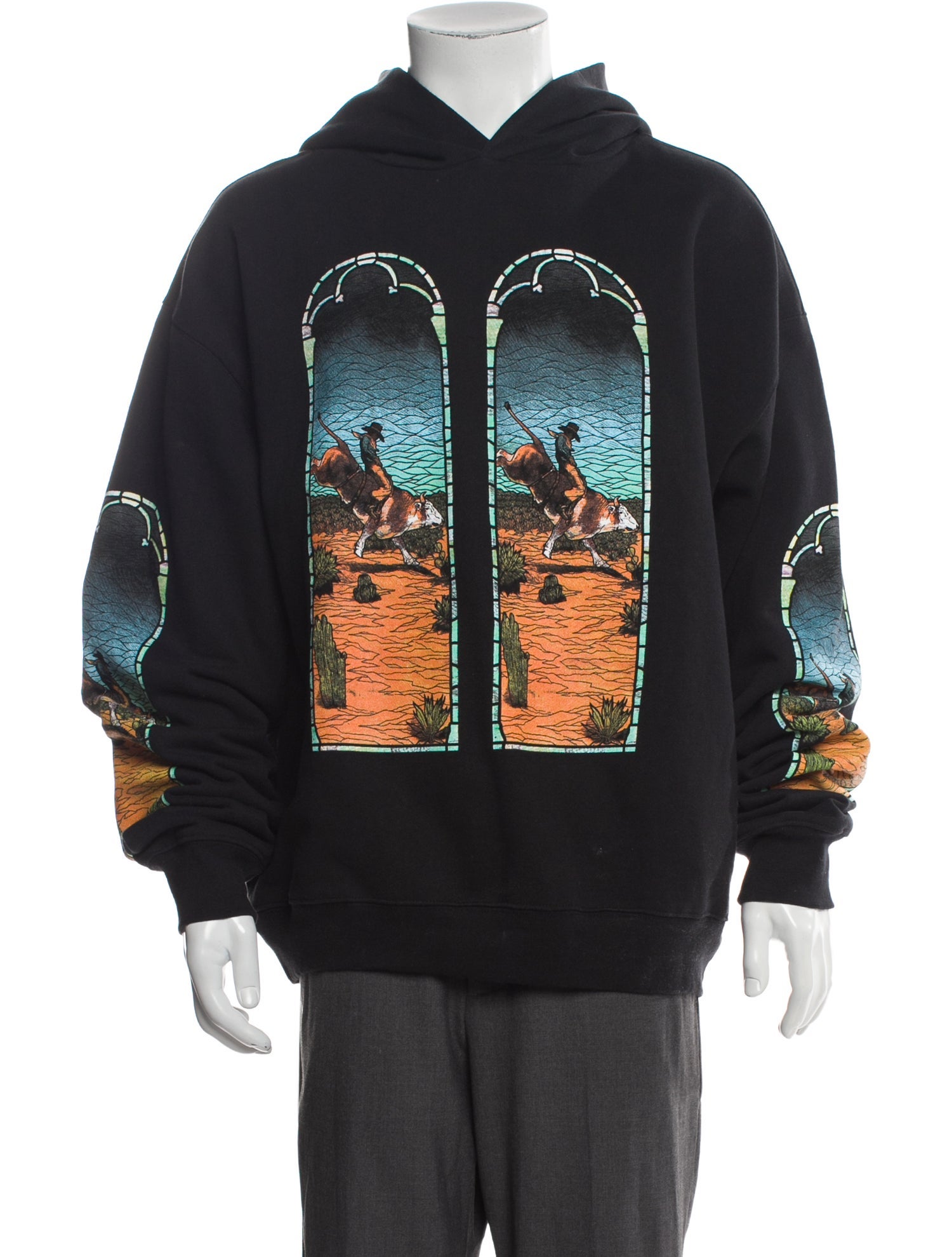 Who Decides War Graphic Print Crew Neck Hoodie