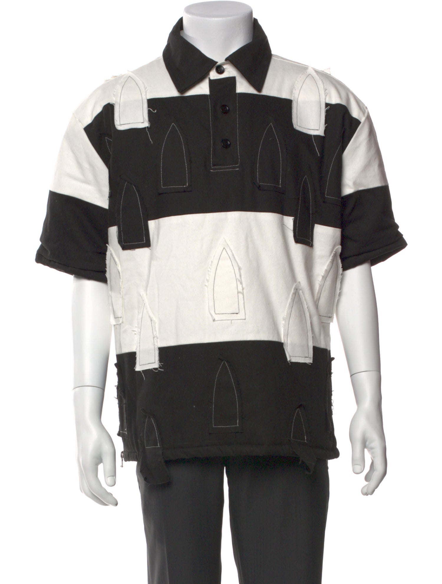 Who Decides War Colorblock Pattern Short Sleeve Shirt