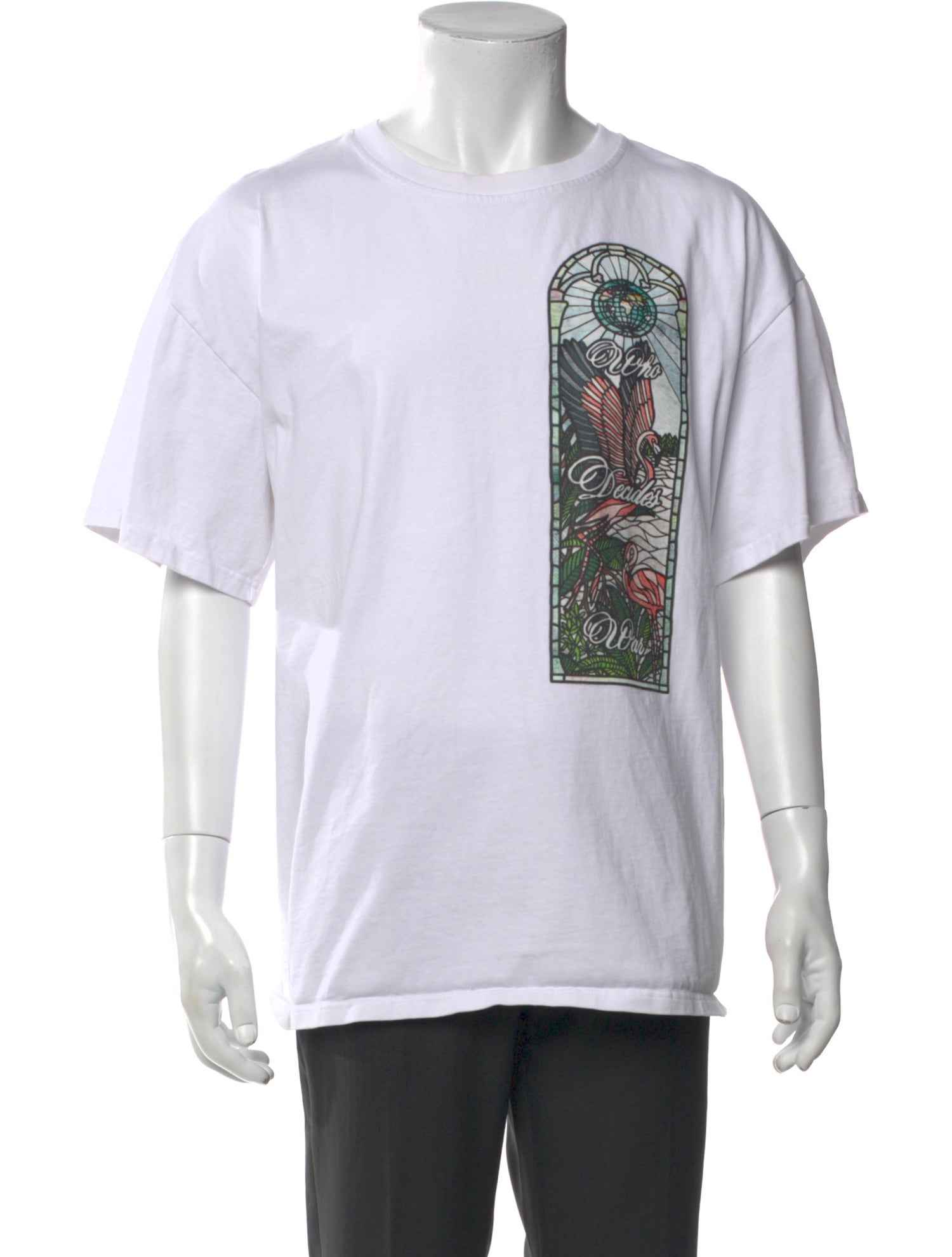 Who Decides War Graphic Print Crew Neck T-Shirt