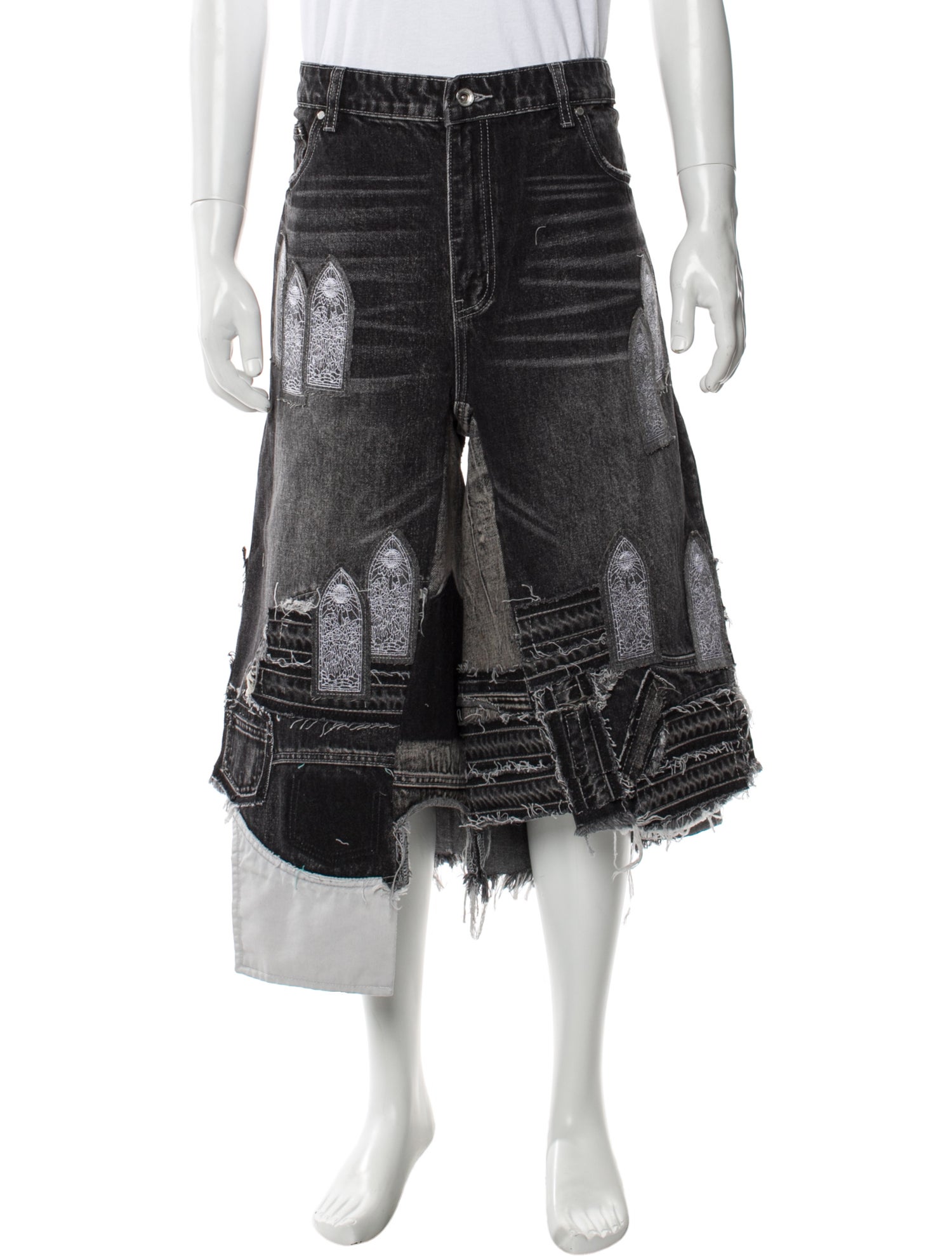 Who Decides War Graphic Print Denim Shorts w/ Tags