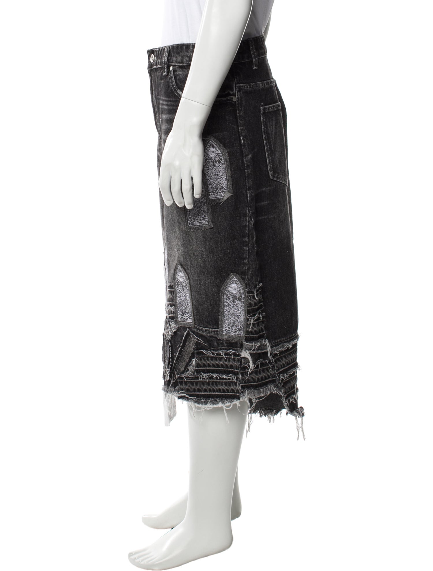 Who Decides War Graphic Print Denim Shorts w/ Tags