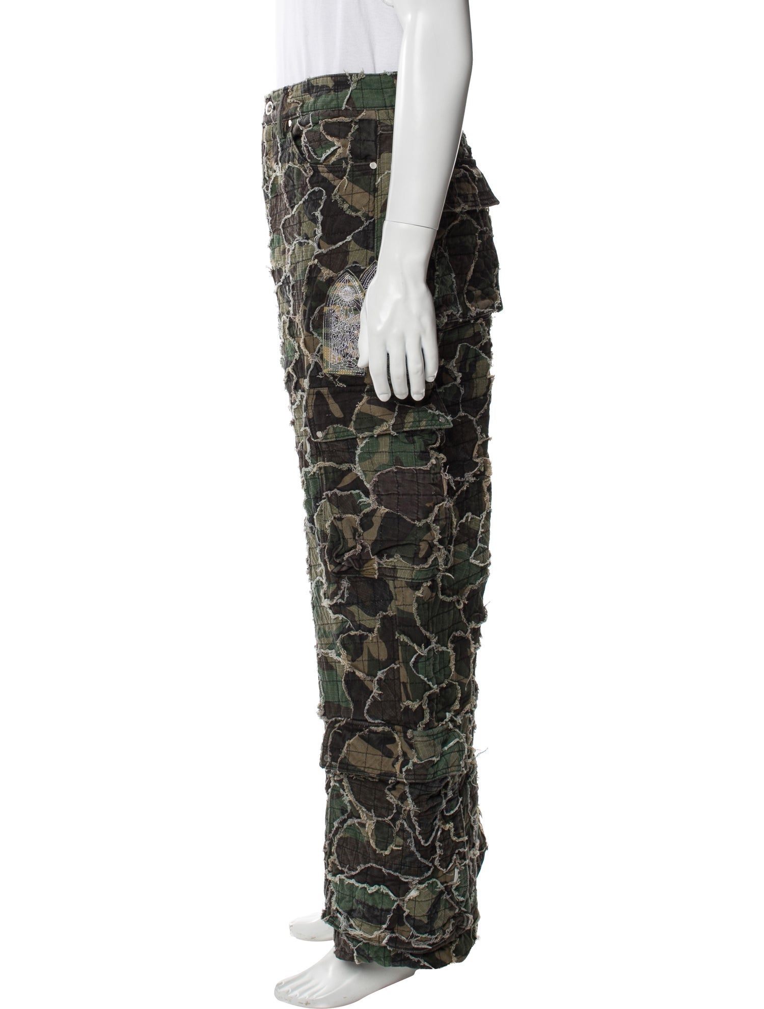 Who Decides War Camouflage Print Cargo Pants
