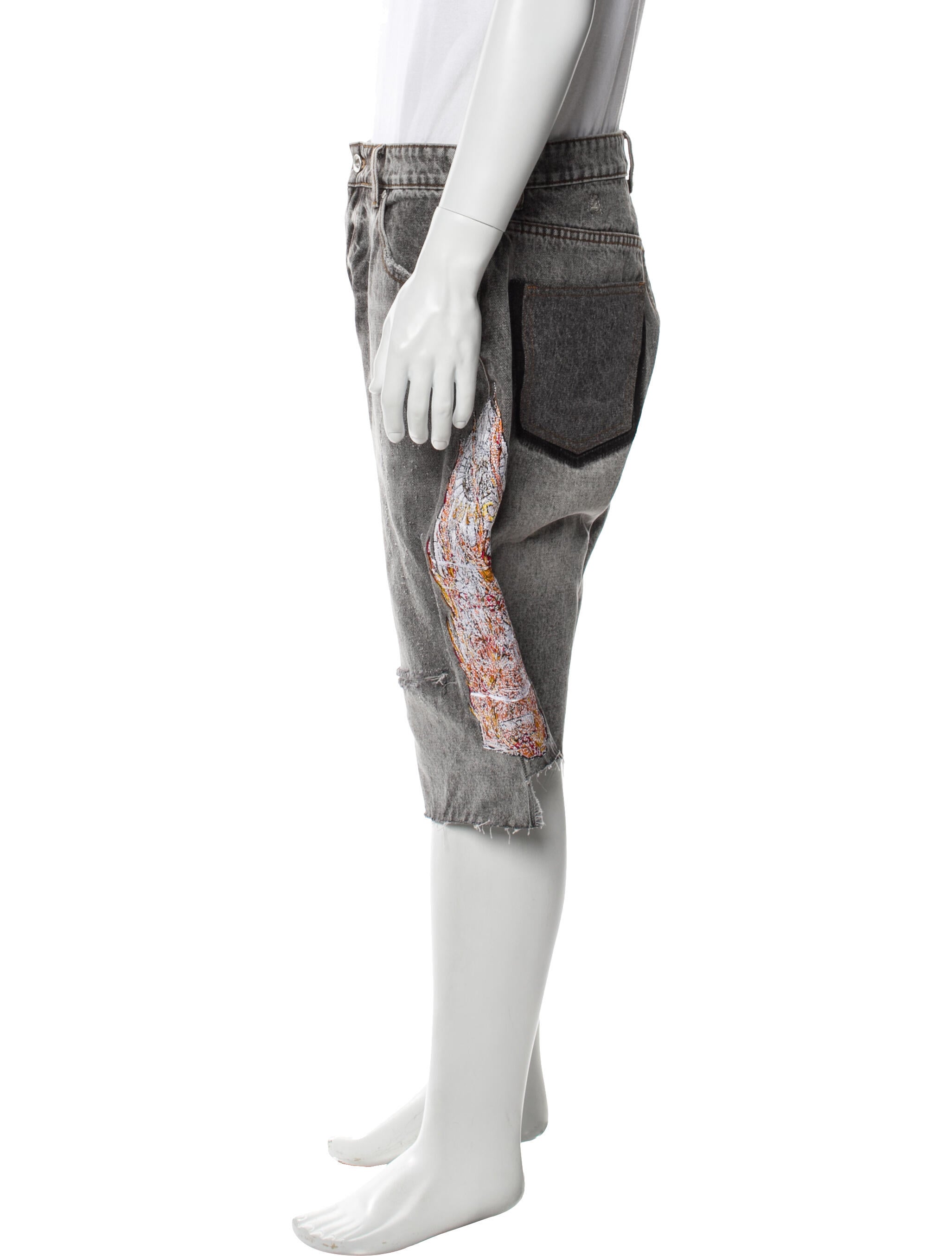 Who Decides War Graphic Print Denim Shorts w/ Tags