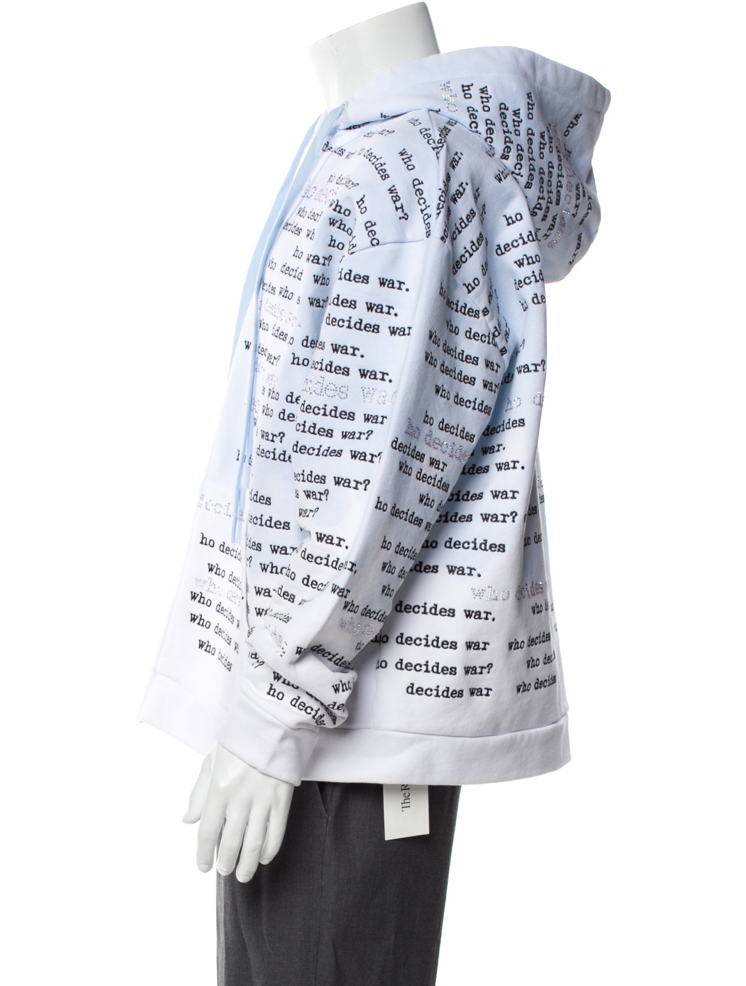 Who Decides War Graphic Print Crew Neck Hoodie