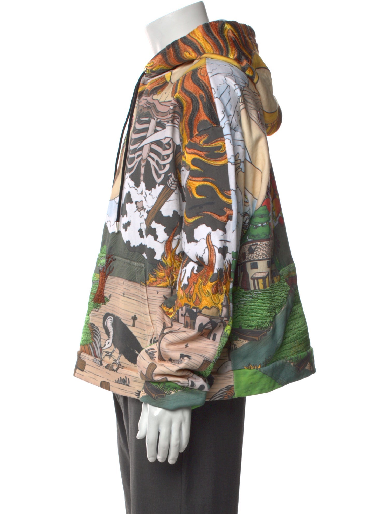 Who Decides War Printed Crew Neck Hoodie