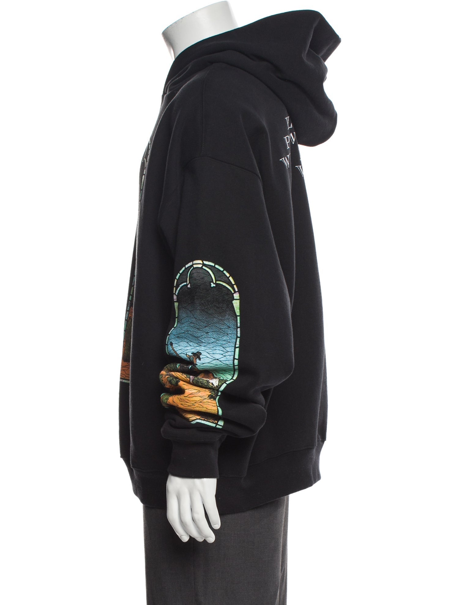 Who Decides War Graphic Print Crew Neck Hoodie