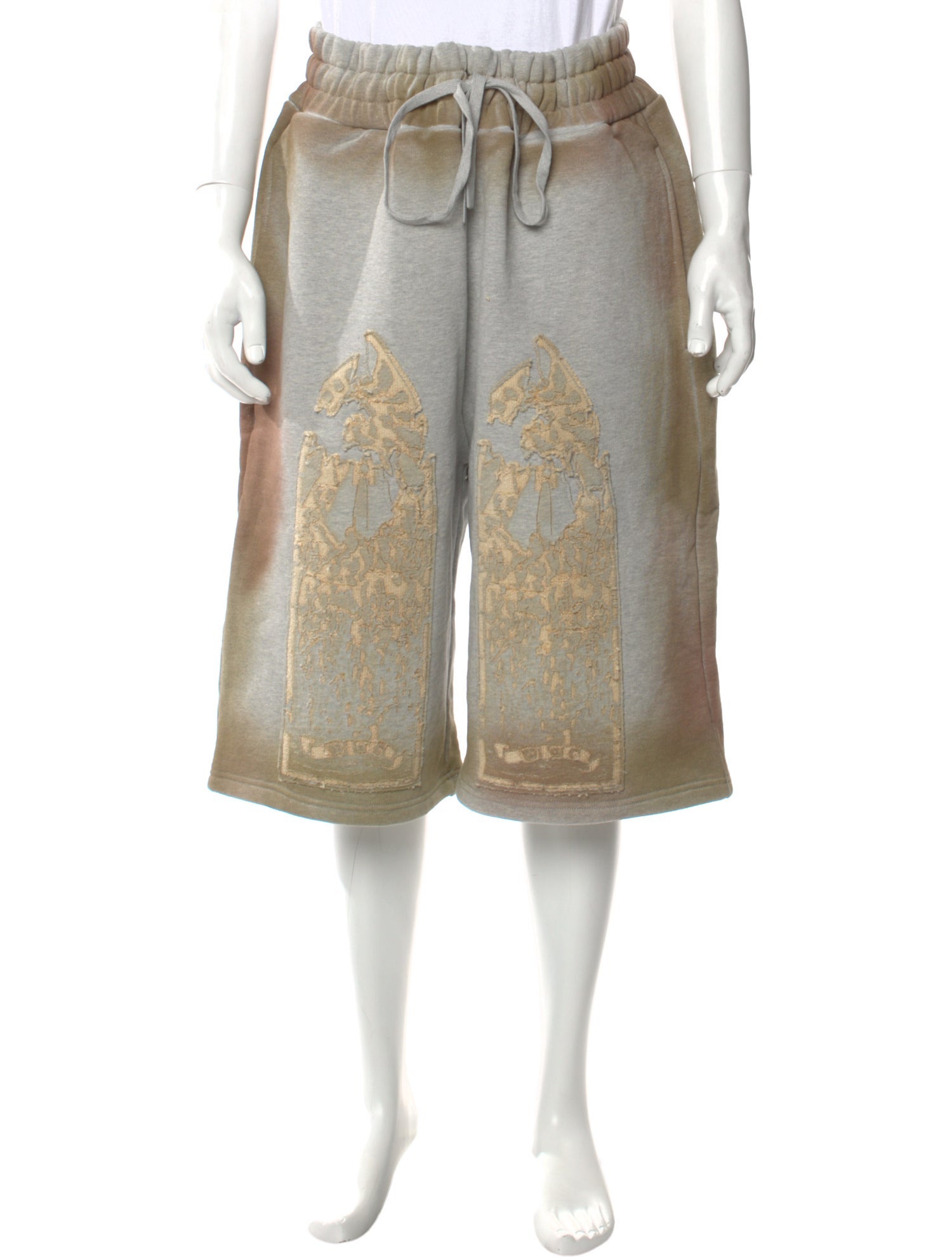 Who Decides War Lace Pattern Jogger Shorts