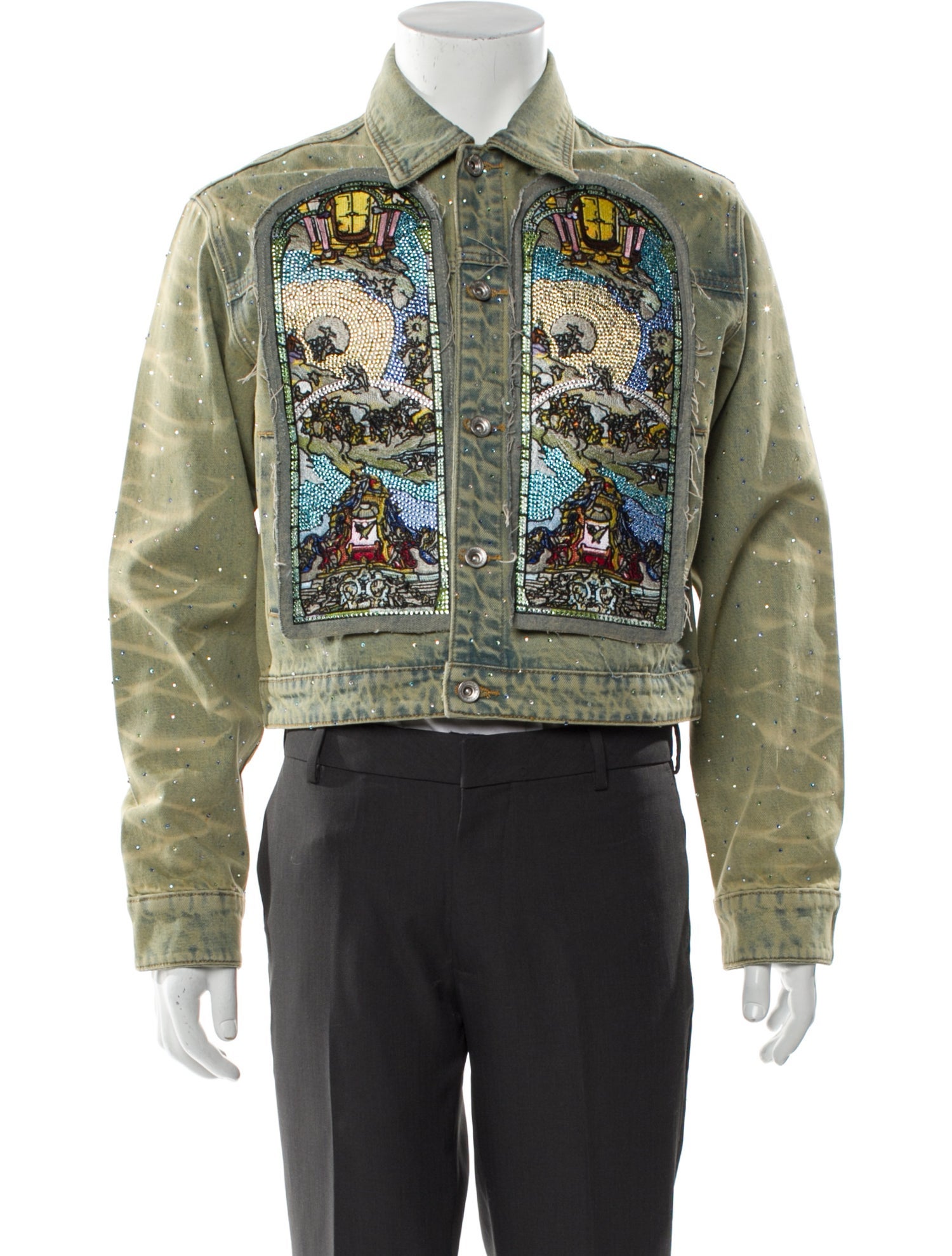 Who Decides War Graphic Print Denim Jacket
