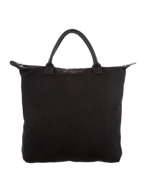 WANT Les Essentiels de la Vie Leather-Trimmed Canvas Tote