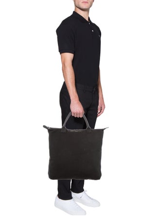 WANT Les Essentiels de la Vie Leather-Trimmed Canvas Tote