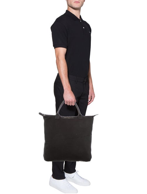 WANT Les Essentiels de la Vie Leather-Trimmed Canvas Tote