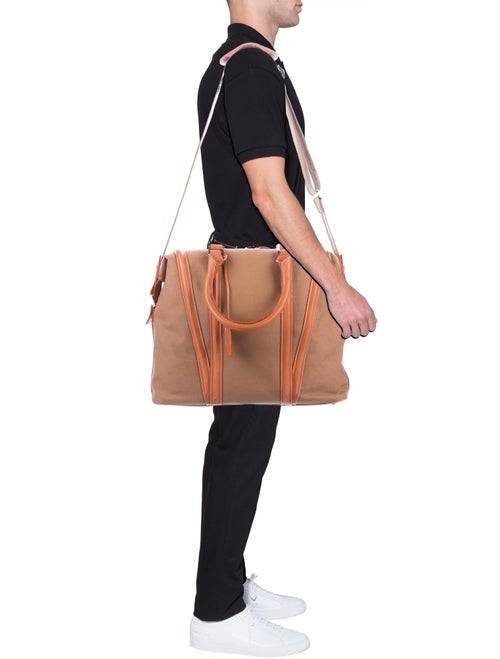 WANT Les Essentiels de la Vie Leather-Trimmed Canvas Weekender