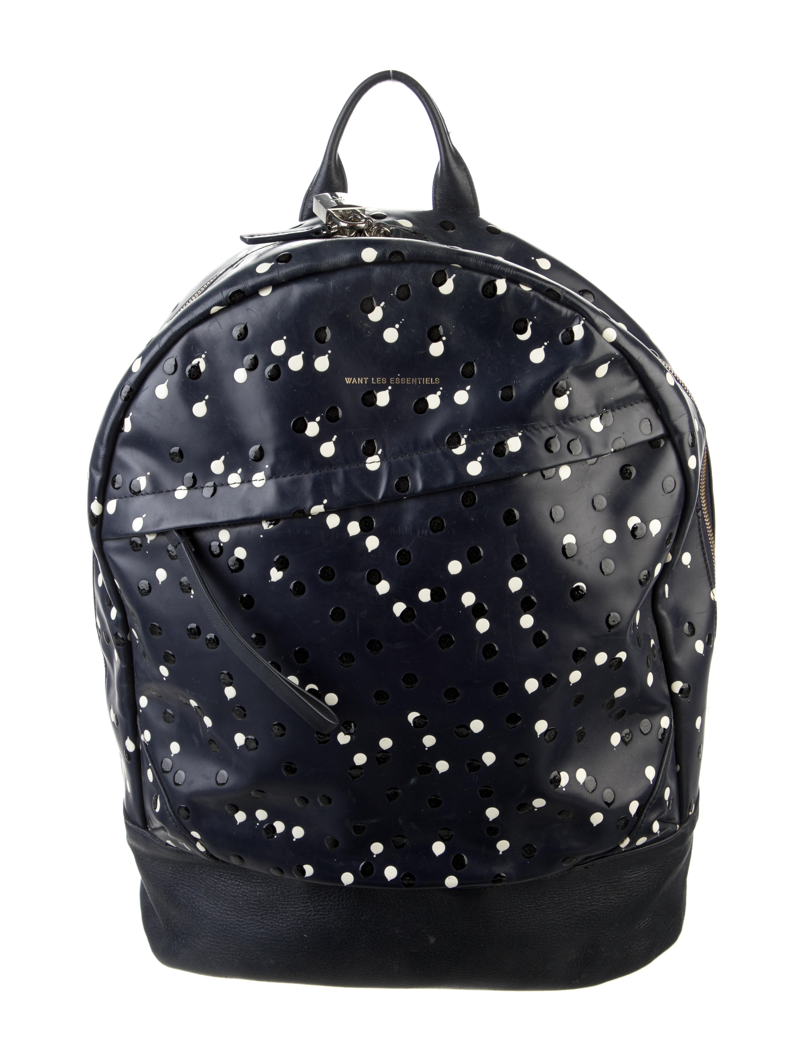 Charlotte Olympia Feline Leather Backpack Black Backpacks, Handbags