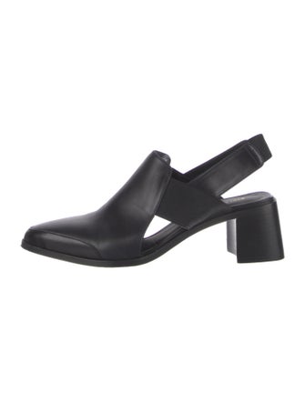 WANT Les Essentiels Leather Cutout Accent Slingback Pumps