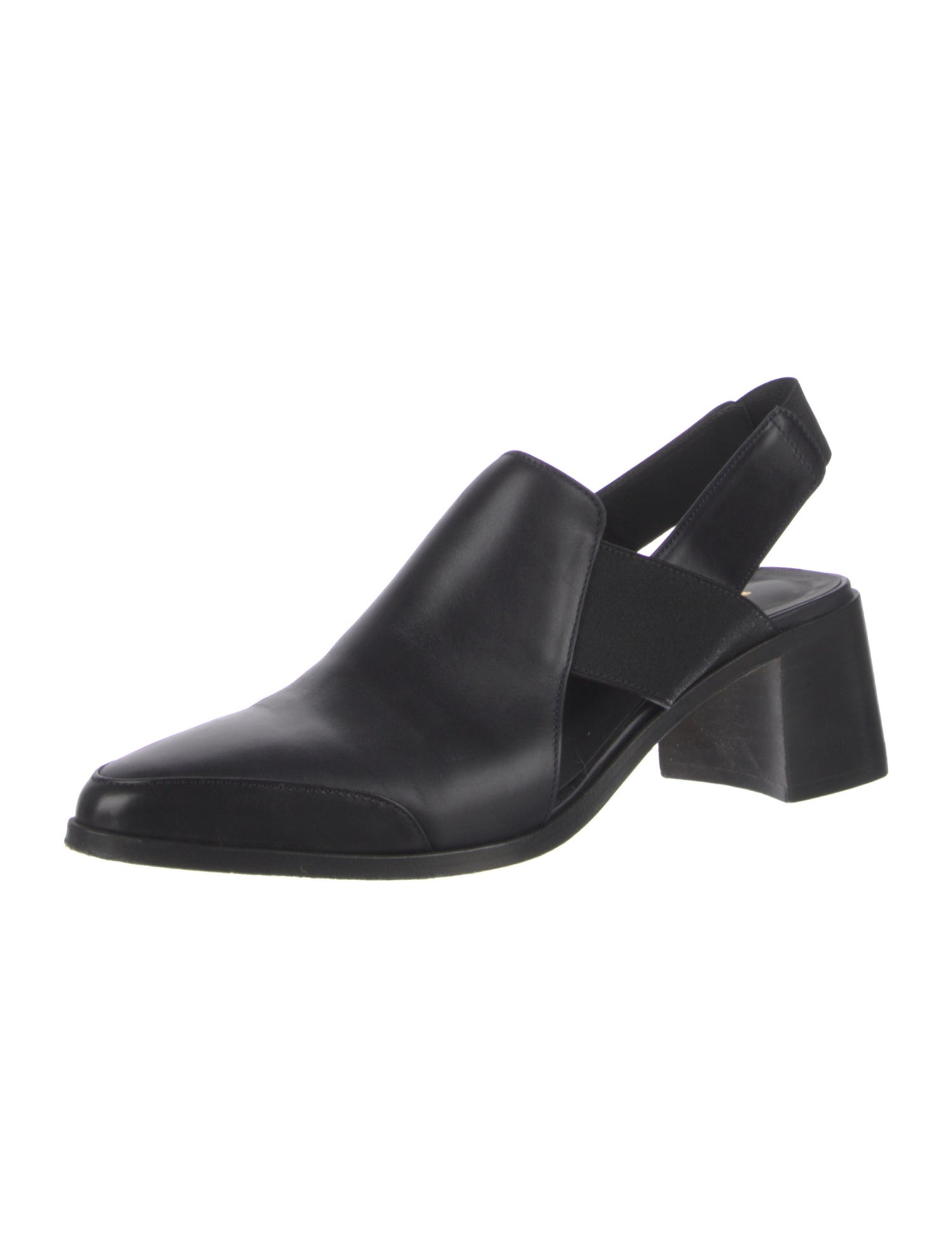 WANT Les Essentiels Leather Cutout Accent Slingback Pumps