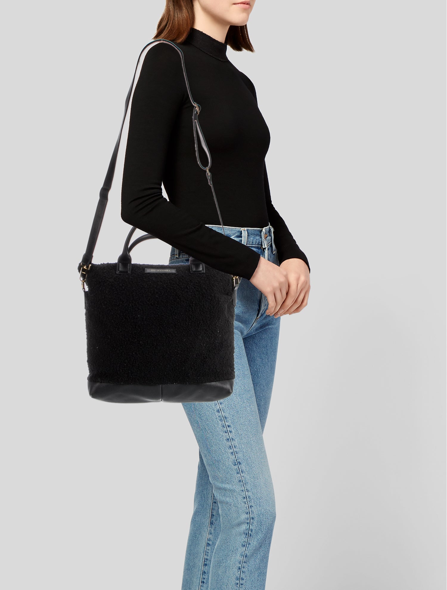 WANT Les Essentiels Shearling Top Handle Bag