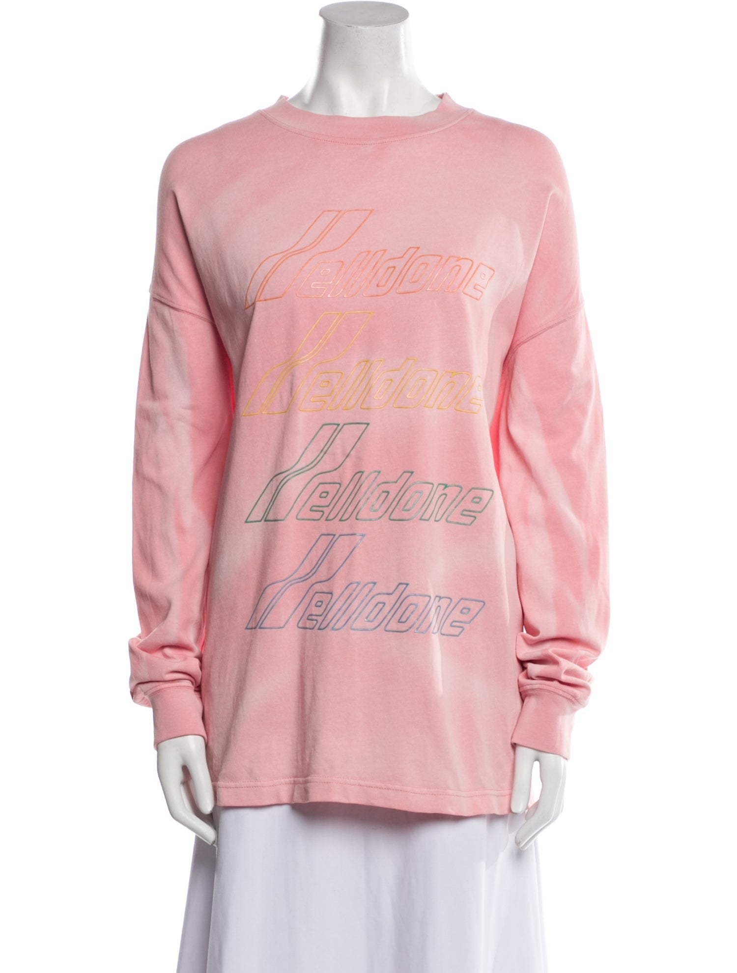 We11Done Graphic Print Crew Neck Sweatshirt