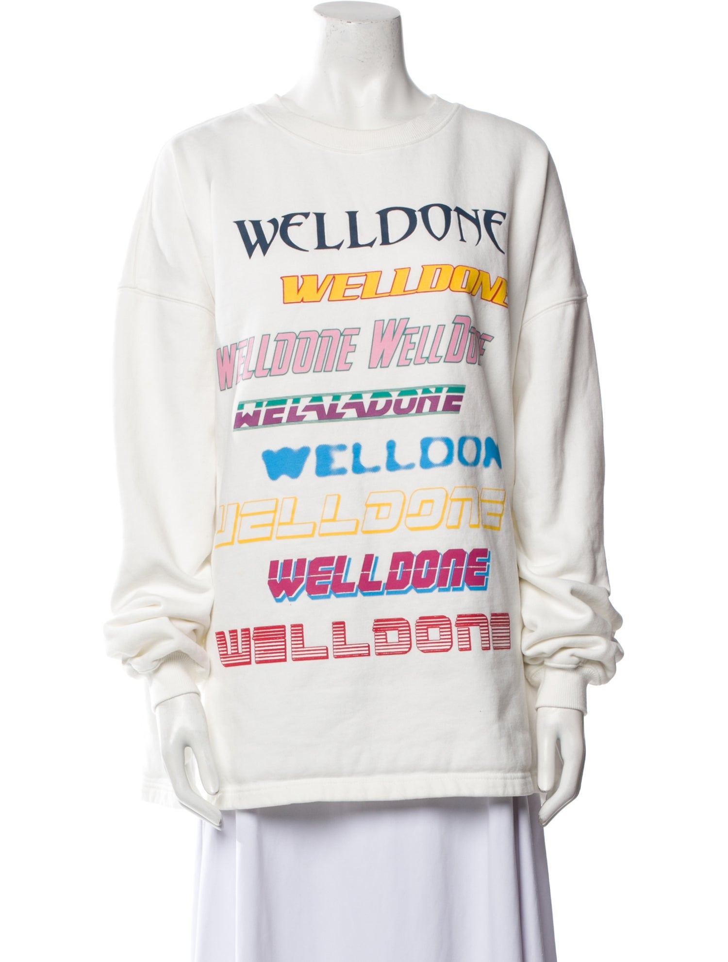 We11Done Graphic Print Crew Neck Sweatshirt