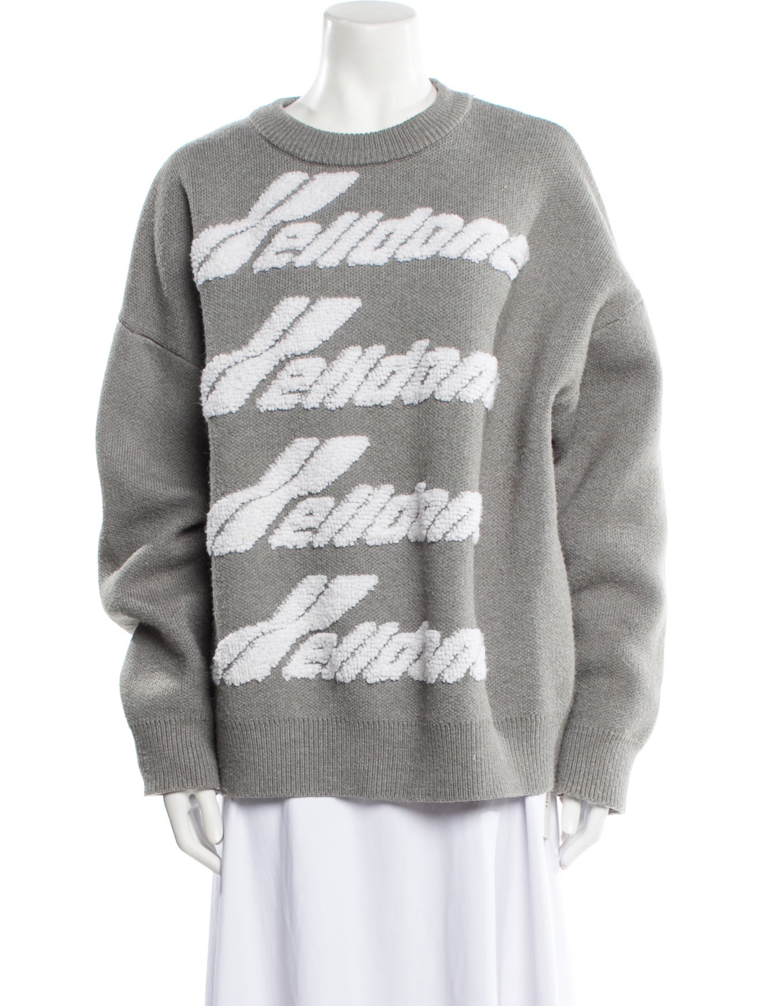 We11Done Printed Crew Neck Sweater