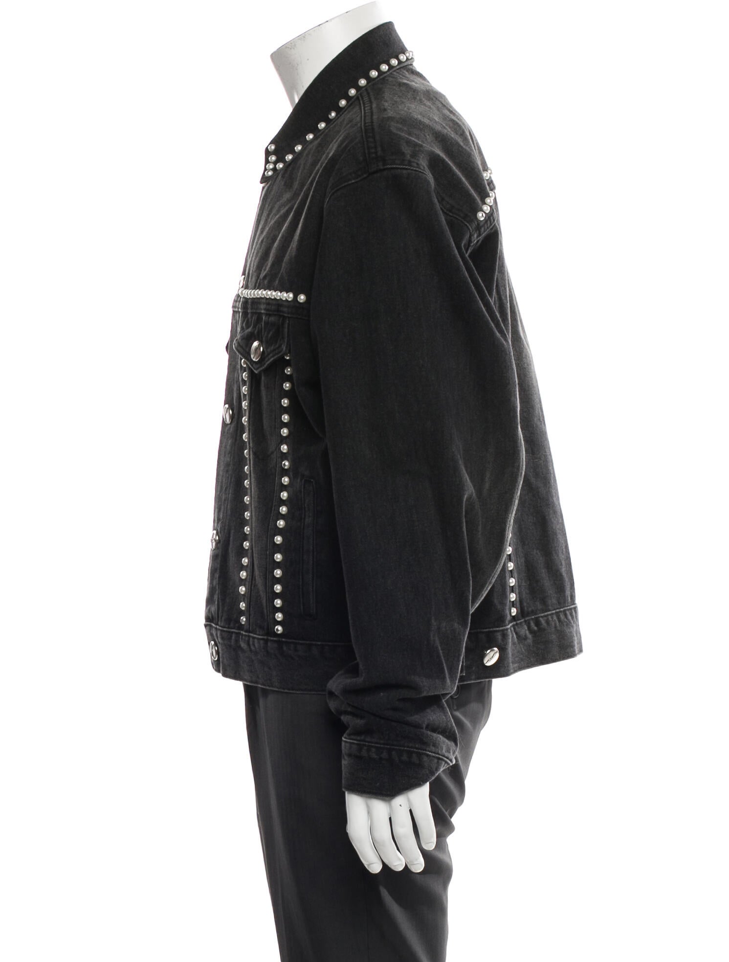 We11Done Graphic Print Denim Jacket