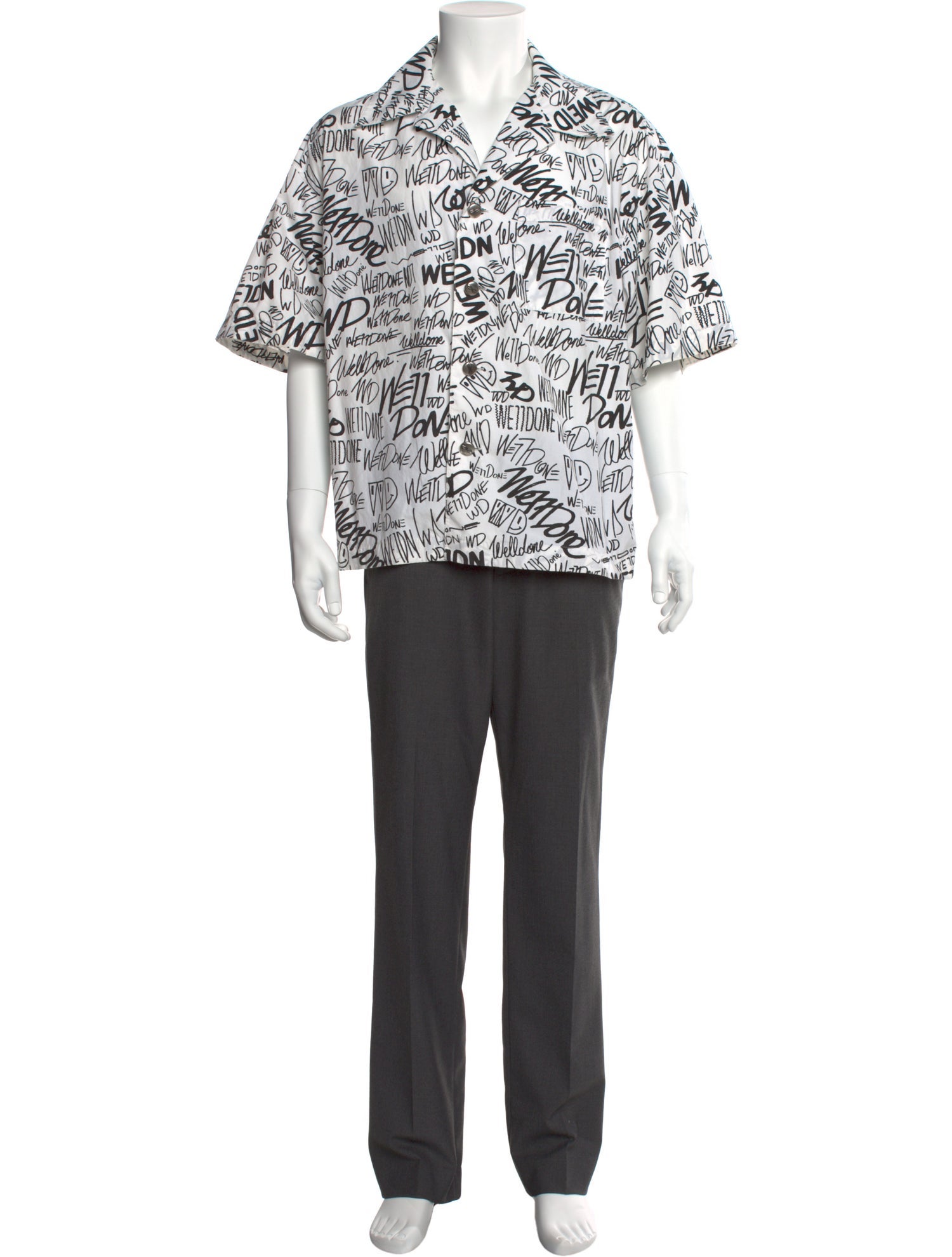 We11Done Printed Short Sleeve Shirt