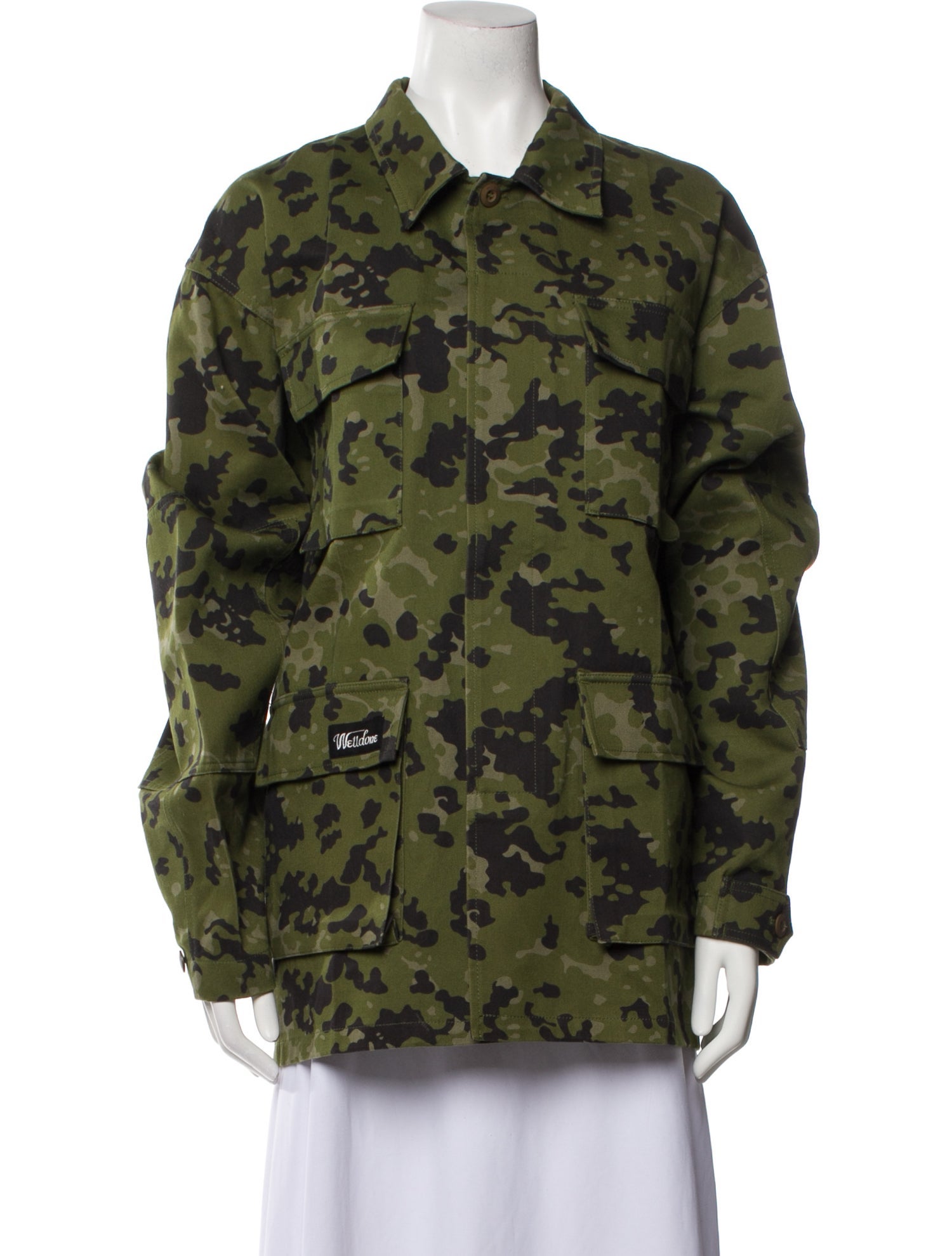 We11Done Camouflage Print Utility Jacket