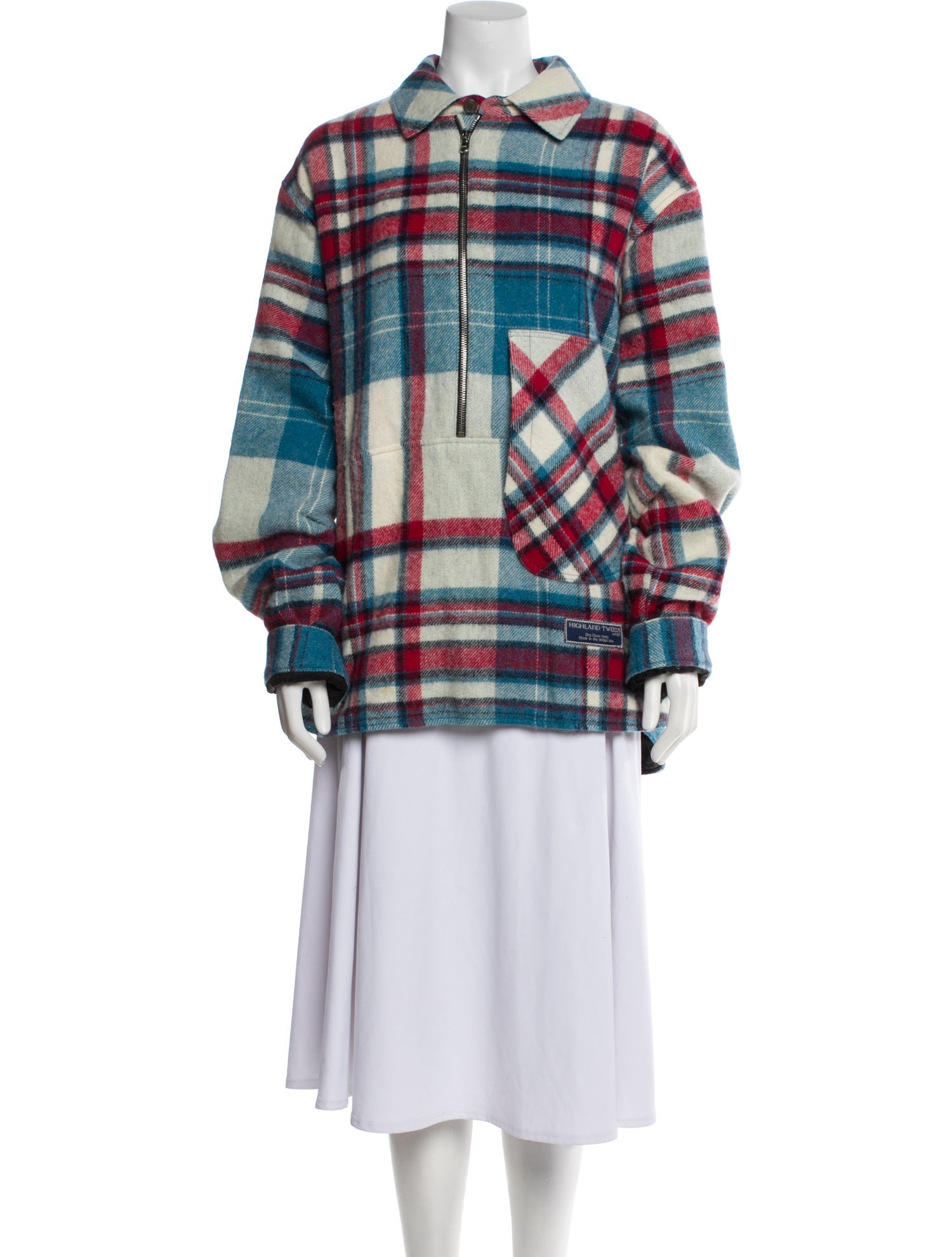 We11Done Merino Wool Plaid Print Jacket