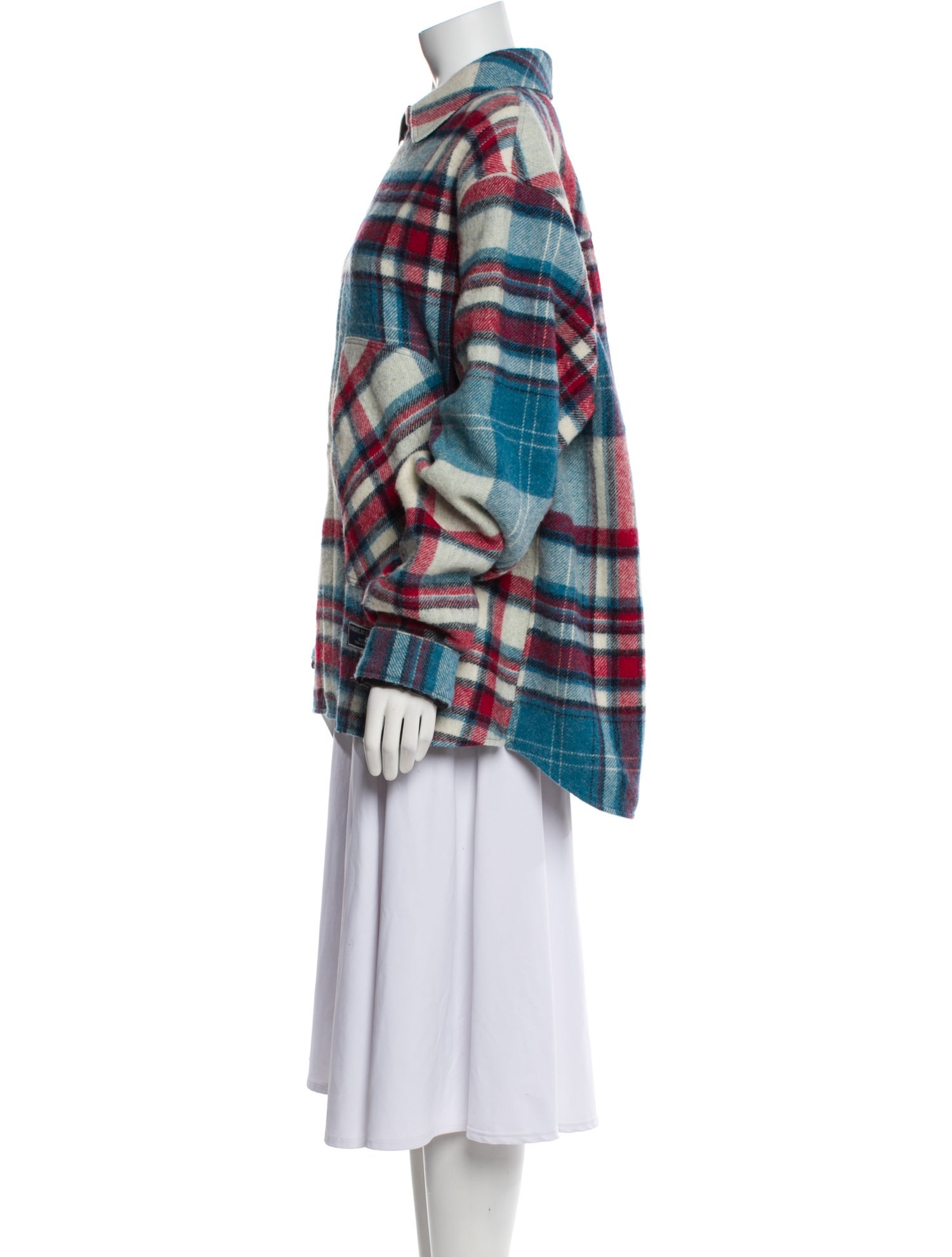 We11Done Merino Wool Plaid Print Jacket