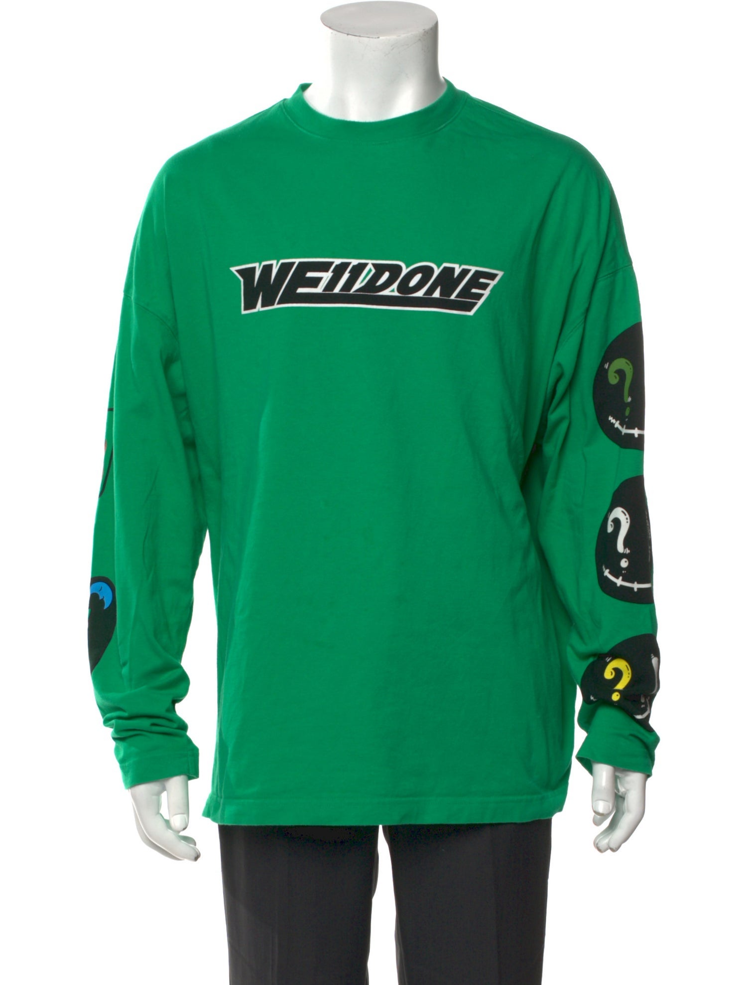 We11Done Graphic Print Crew Neck Henley