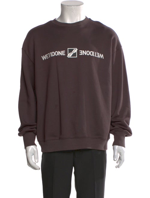 We11Done Graphic Print Crew Neck Pullover