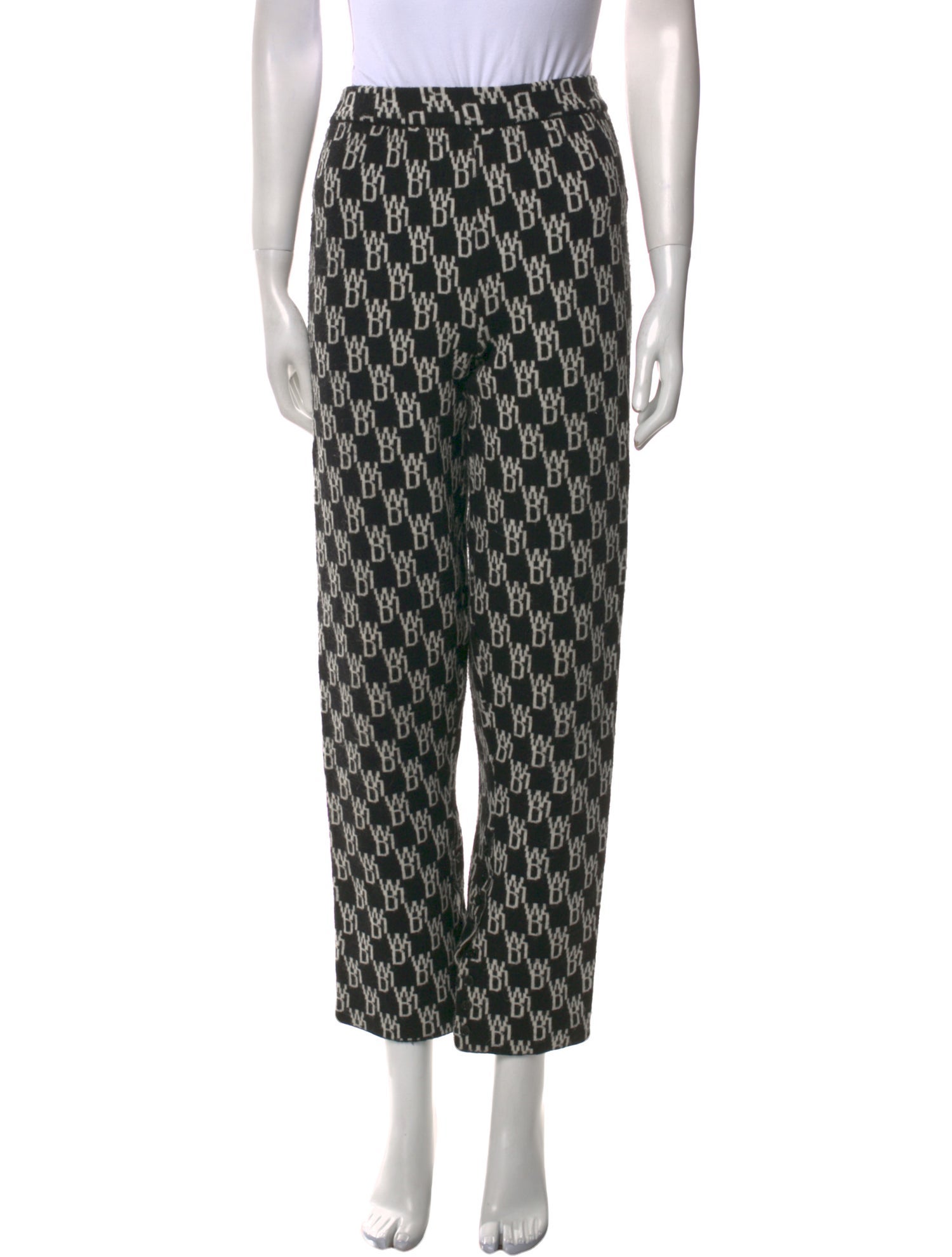 We11Done Printed Straight Leg Pants