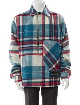 We11Done Wool Plaid Print Jacket