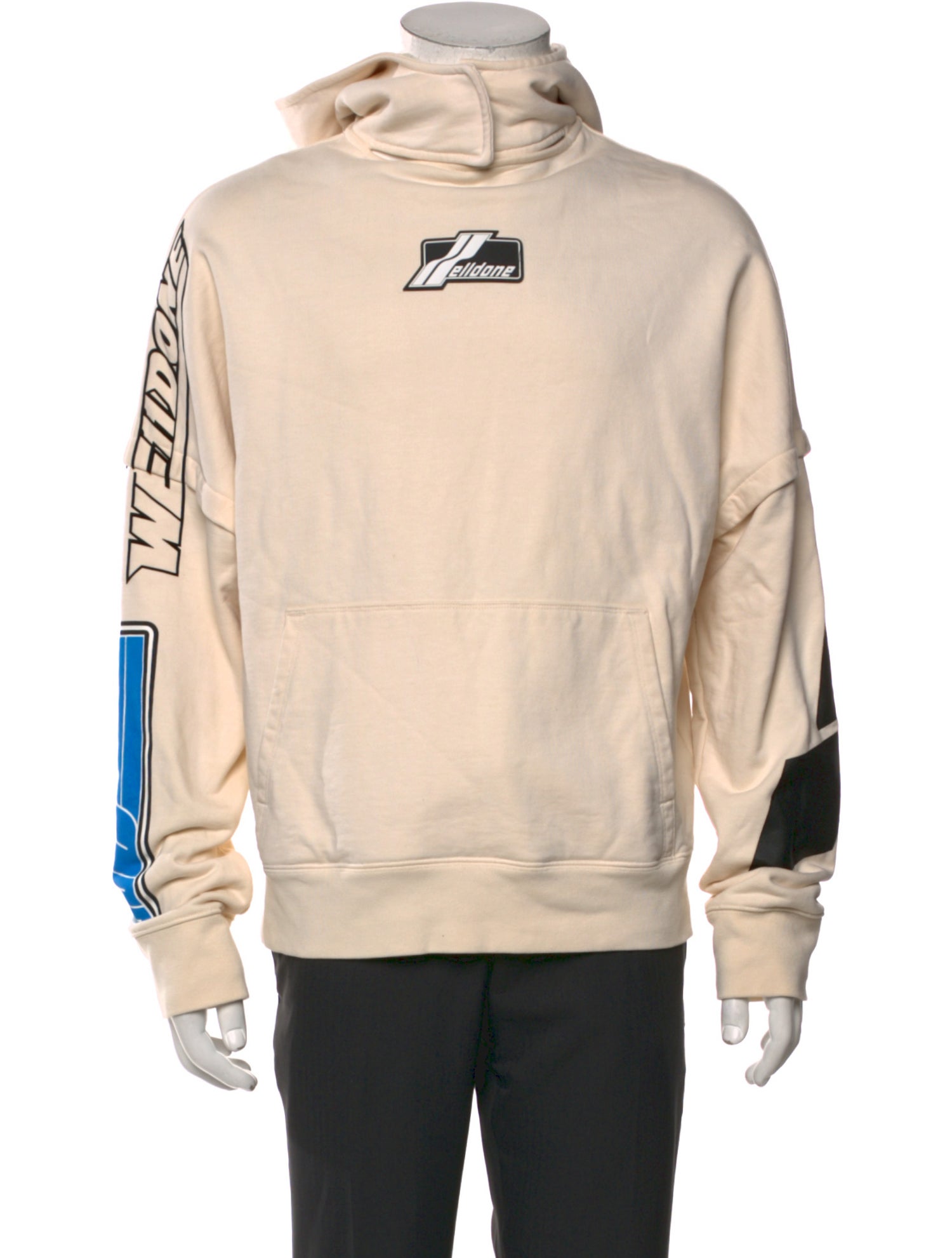 We11Done Graphic Print Crew Neck Hoodie