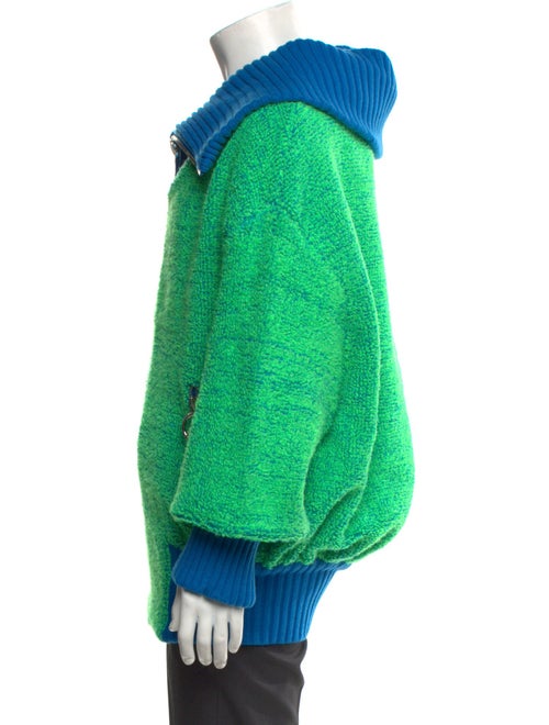 We11Done Colorblock Pattern Crew Neck Cardigan