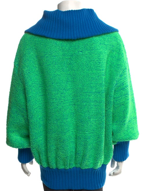 We11Done Colorblock Pattern Crew Neck Cardigan