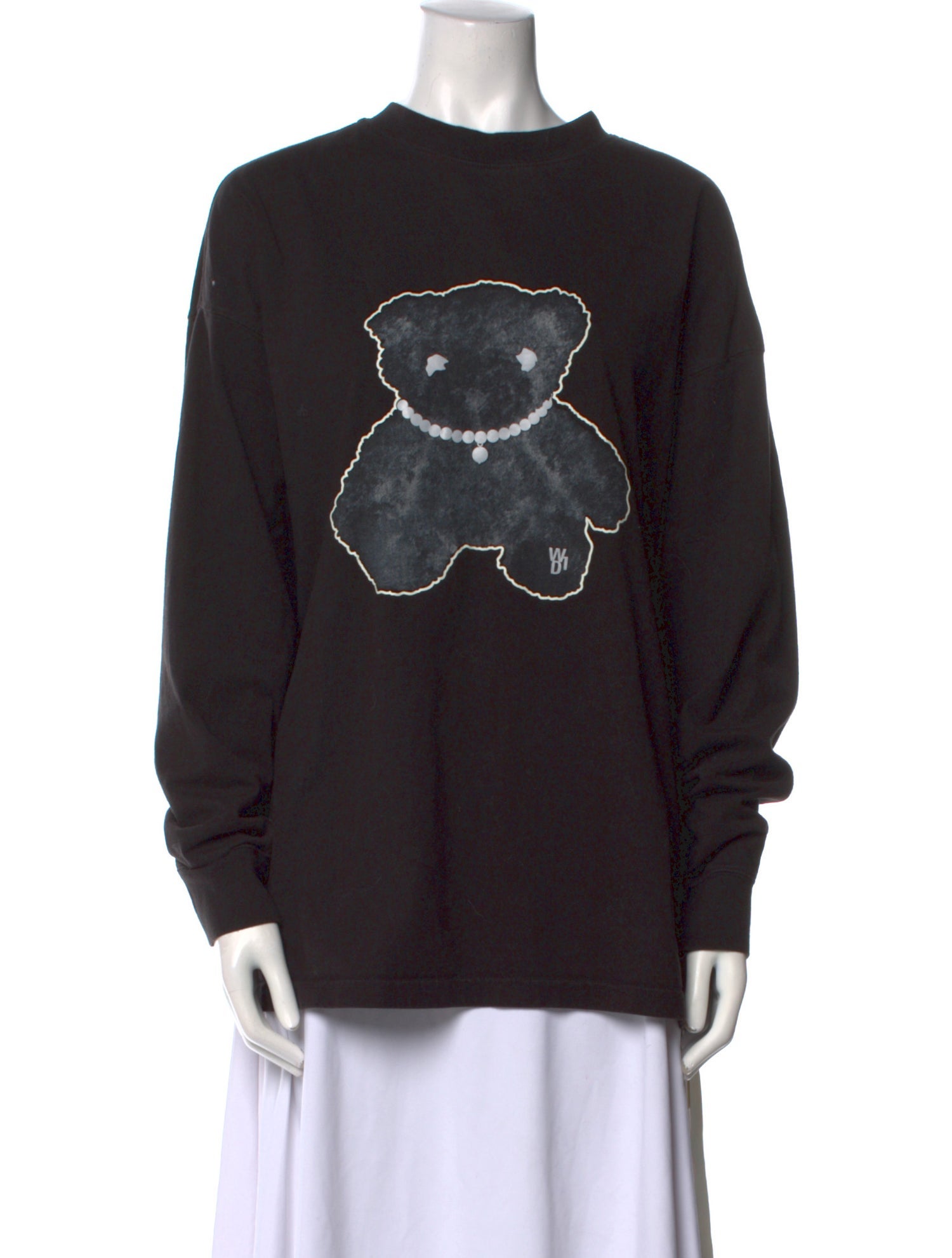 We11Done Graphic Print Crew Neck Sweatshirt