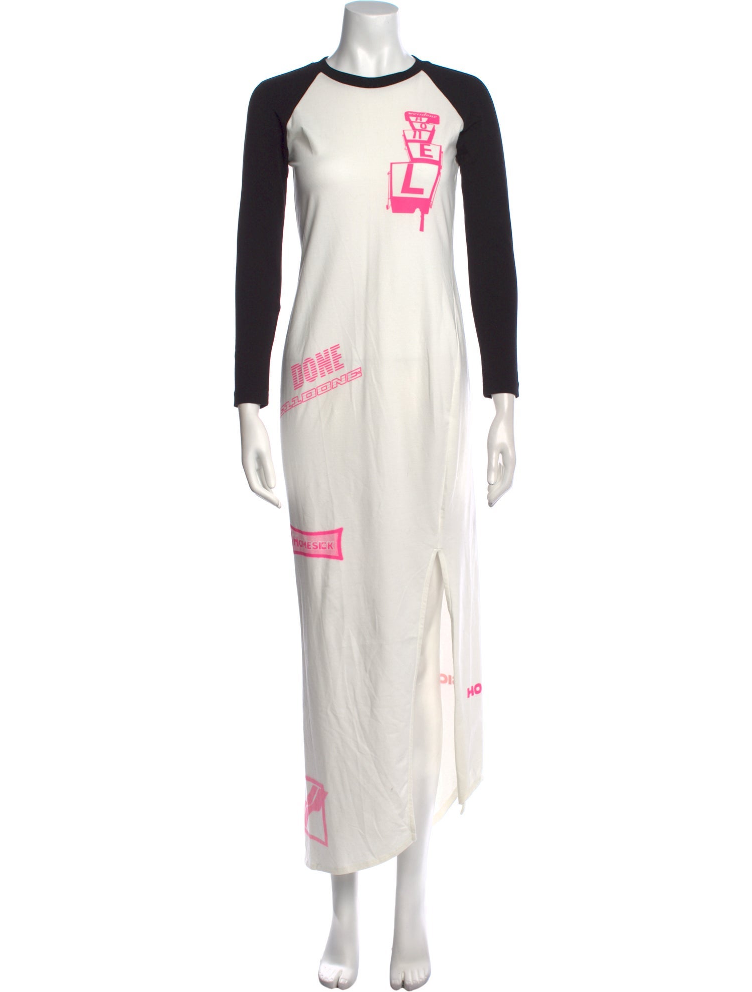 We11Done Graphic Print Long Dress