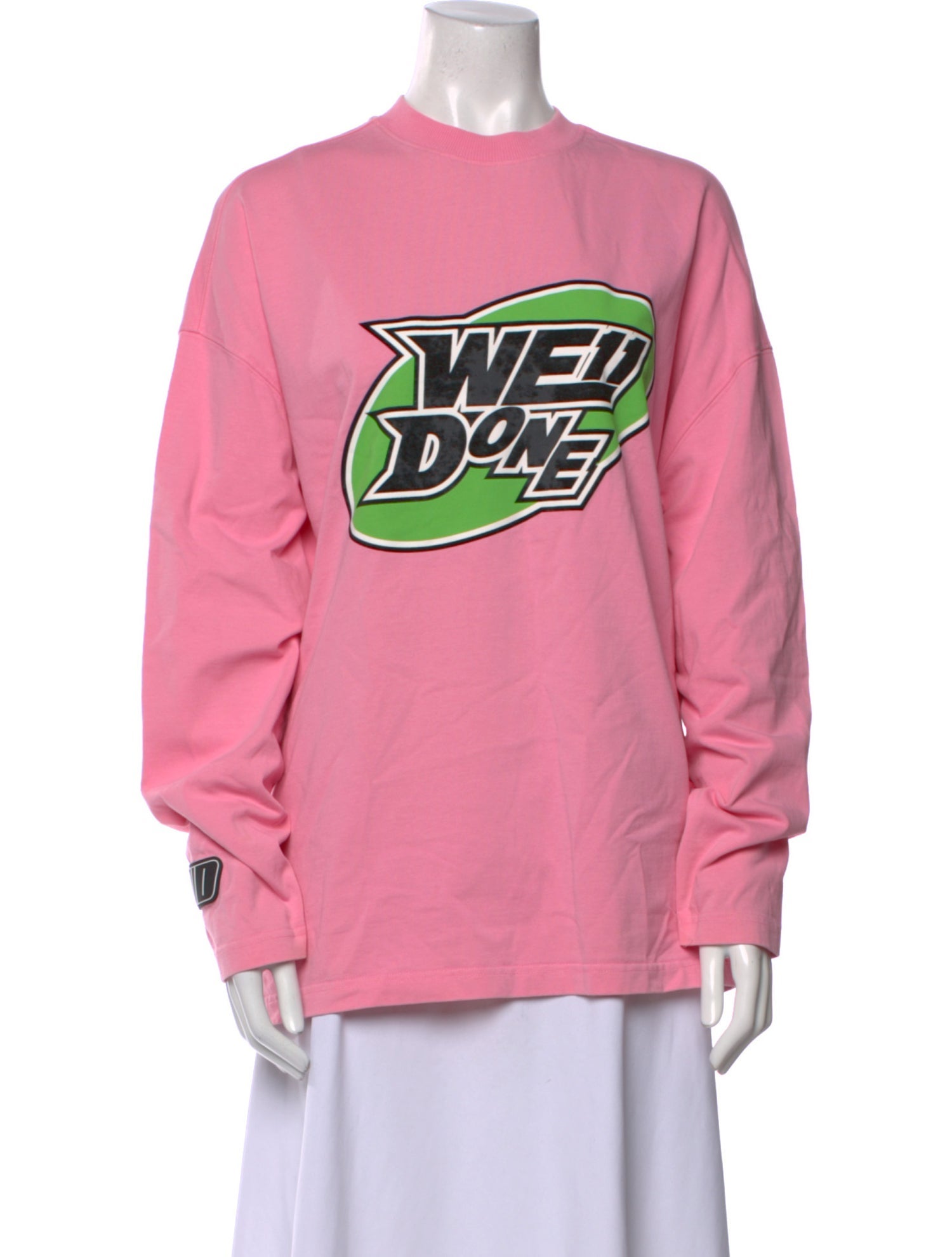 We11Done Graphic Print Crew Neck Sweatshirt