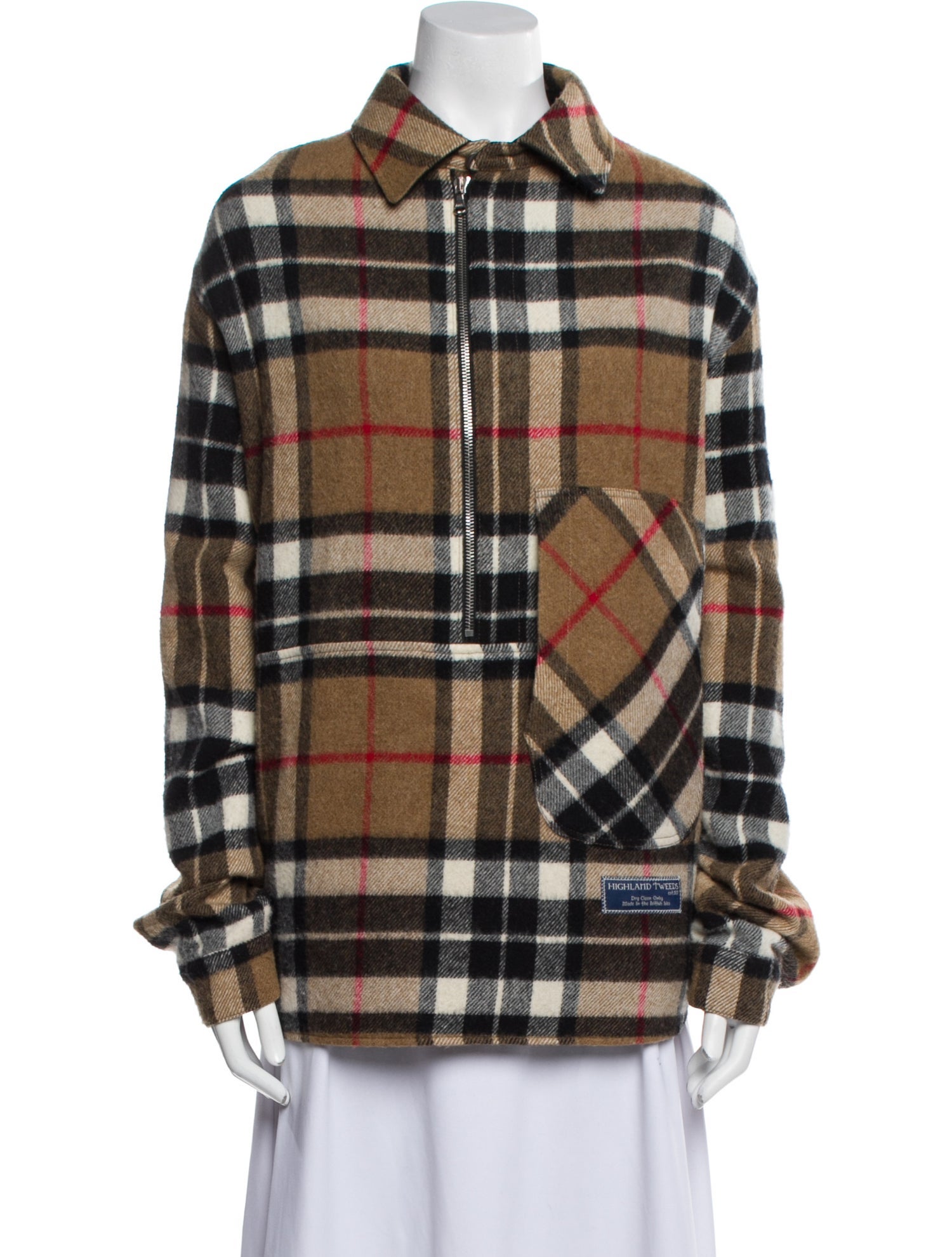 We11Done Wool Plaid Print Jacket