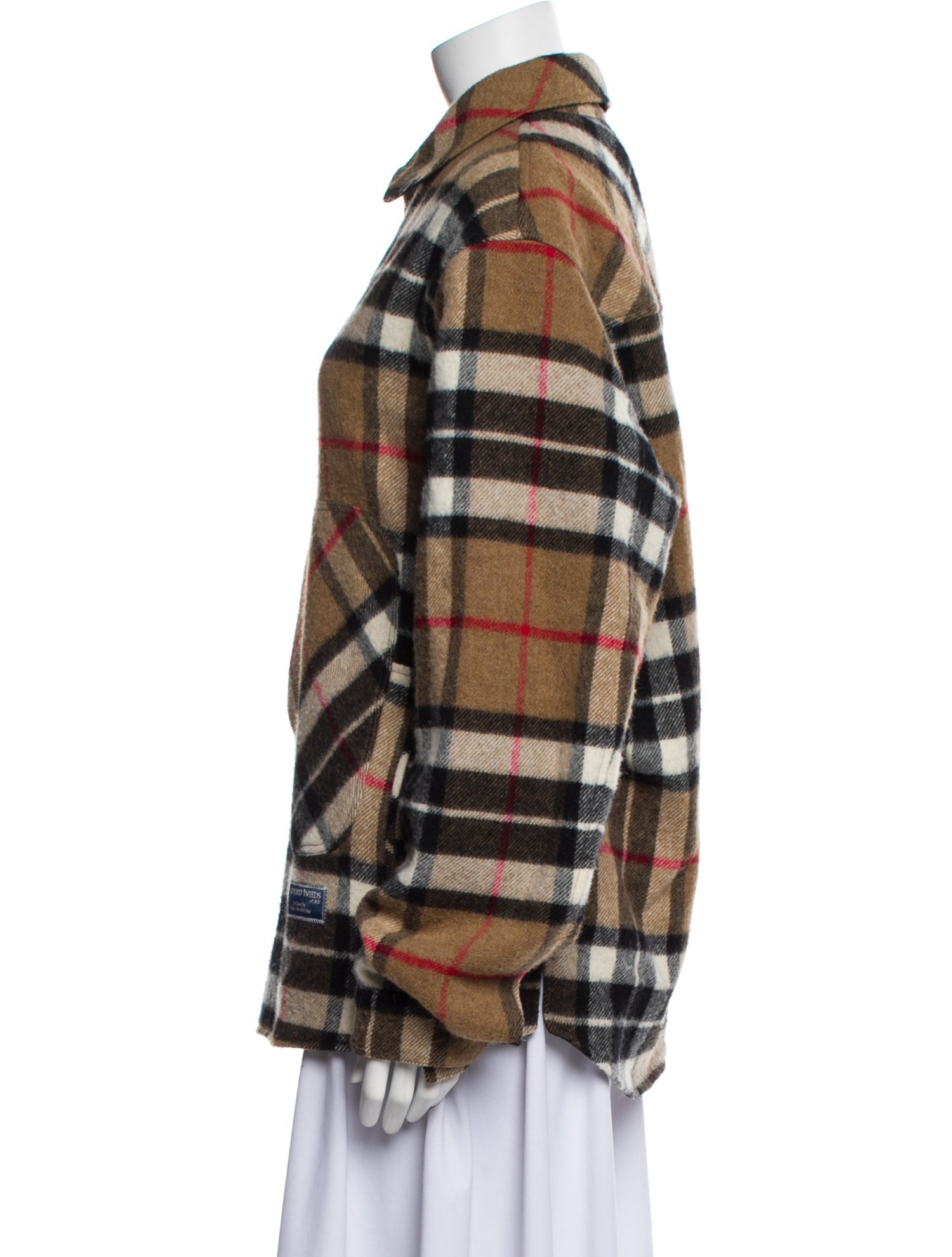 We11Done Wool Plaid Print Jacket