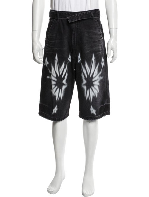 We11Done Tie-Dye Print Flat Front Shorts