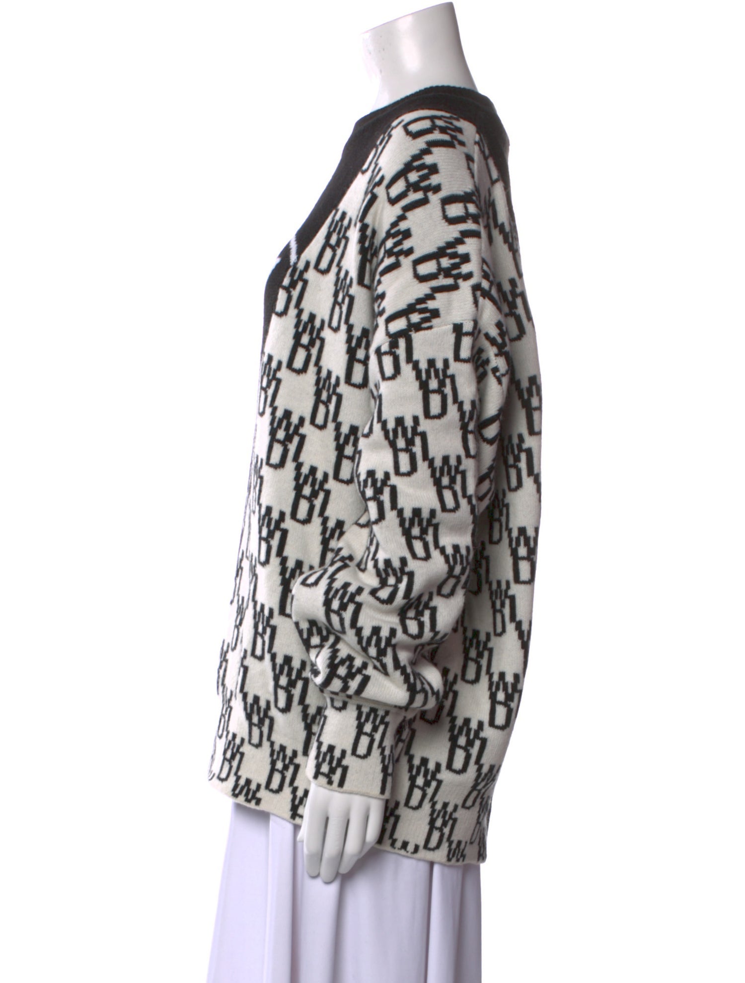 We11Done Printed Crew Neck Sweater