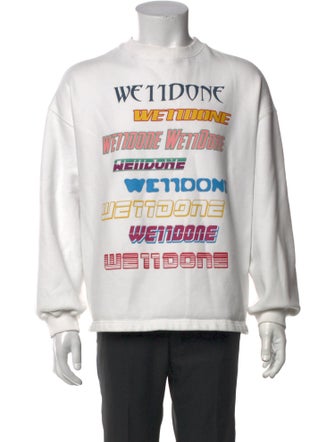 We11Done Graphic Print Crew Neck Sweatshirt