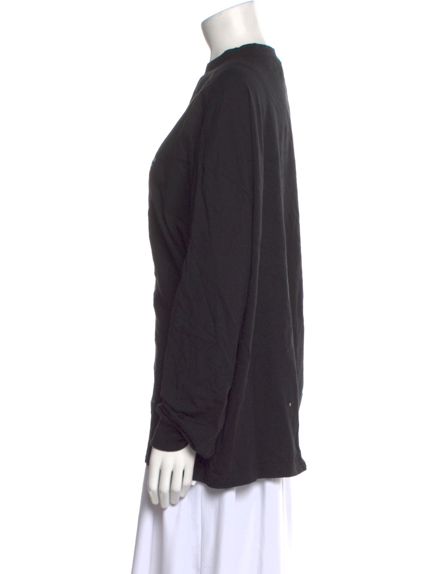 We11Done Graphic Print Mock Neck Sweatshirt