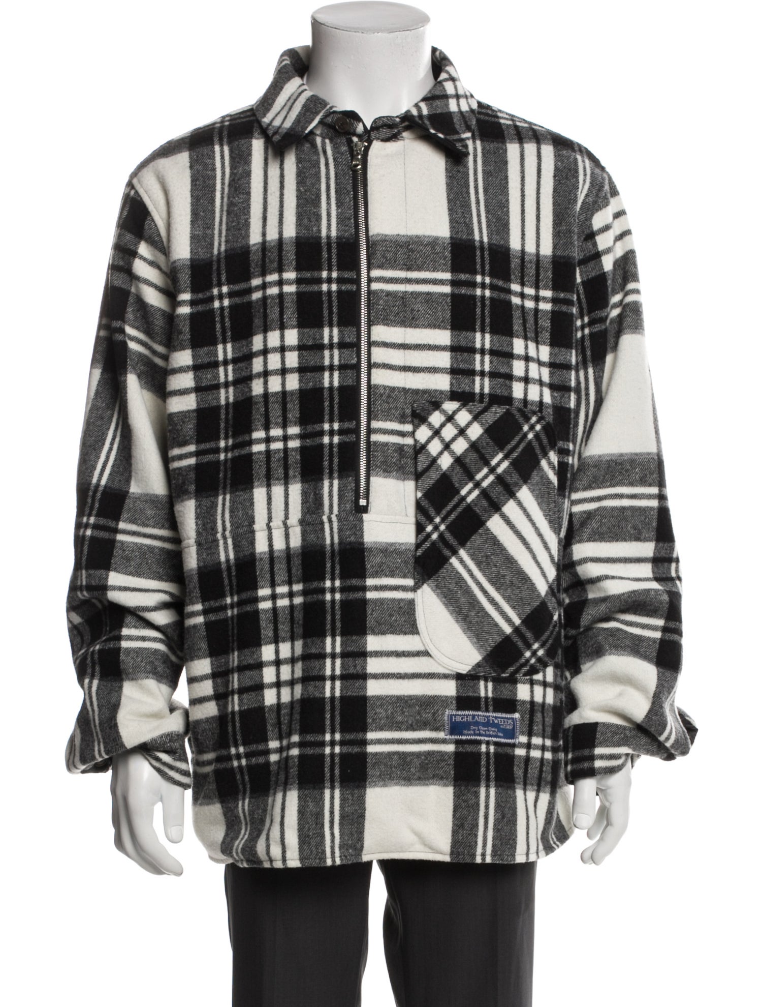 We11Done Wool Plaid Print Jacket