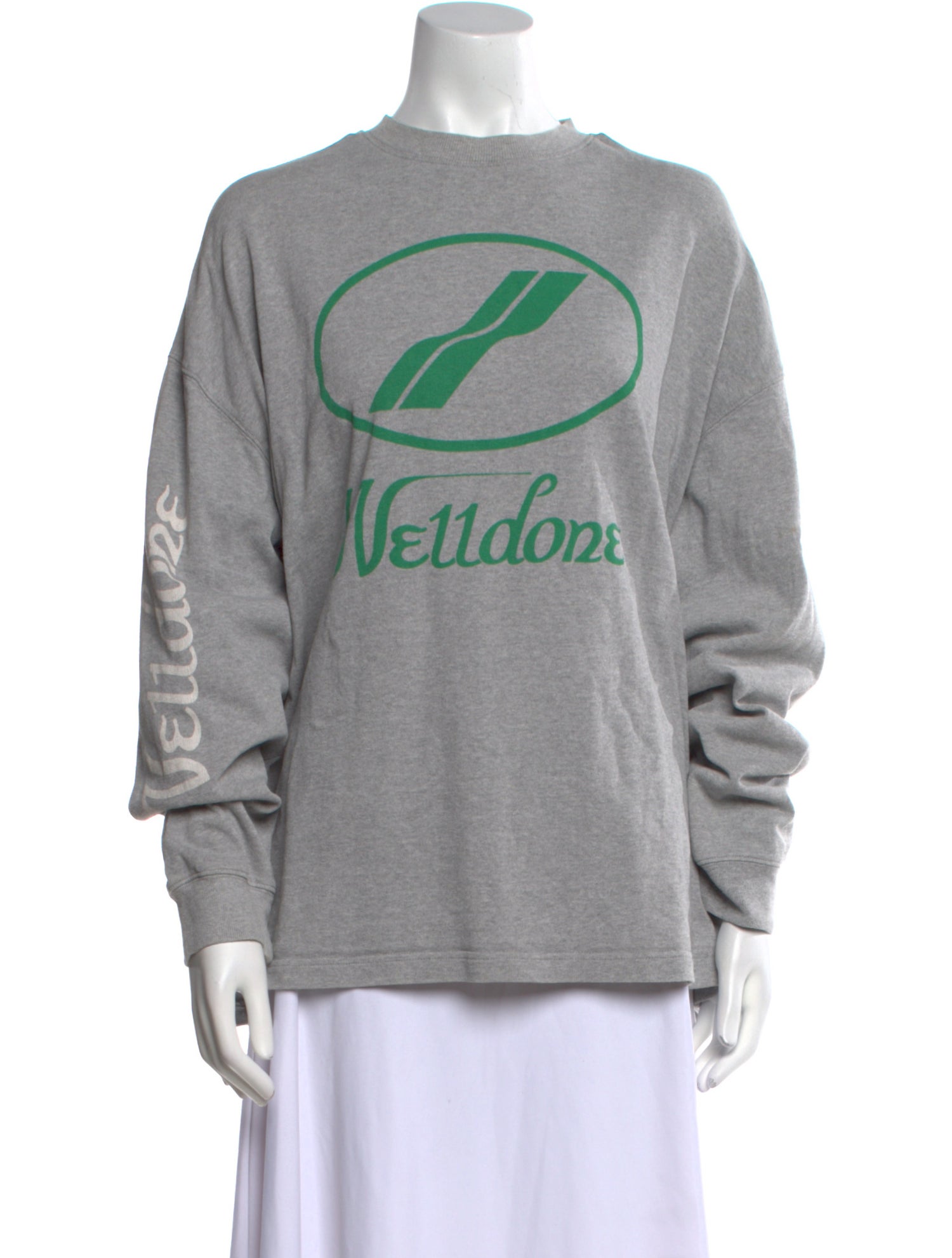 We11Done Graphic Print Crew Neck Sweatshirt