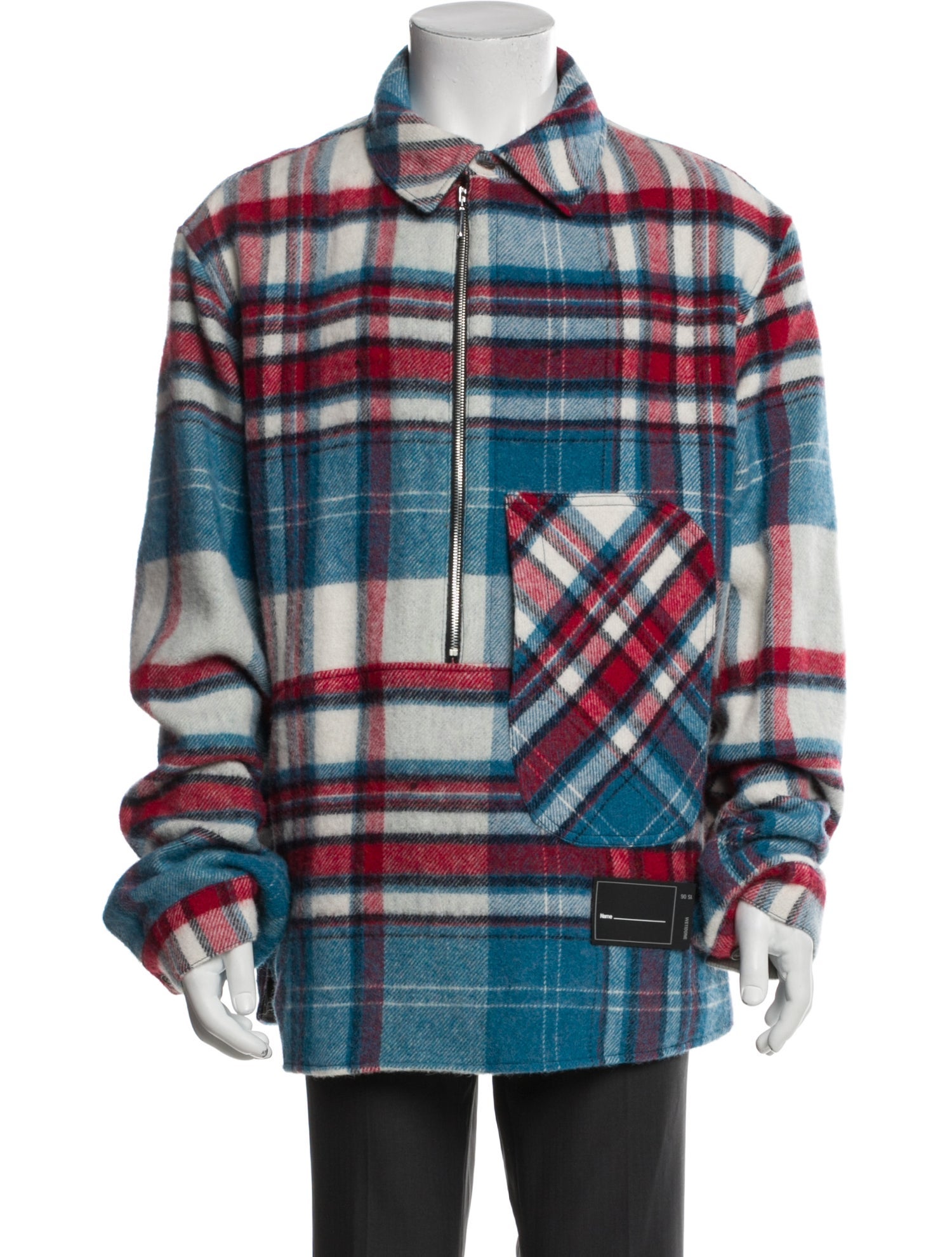 We11Done Wool Plaid Print Jacket