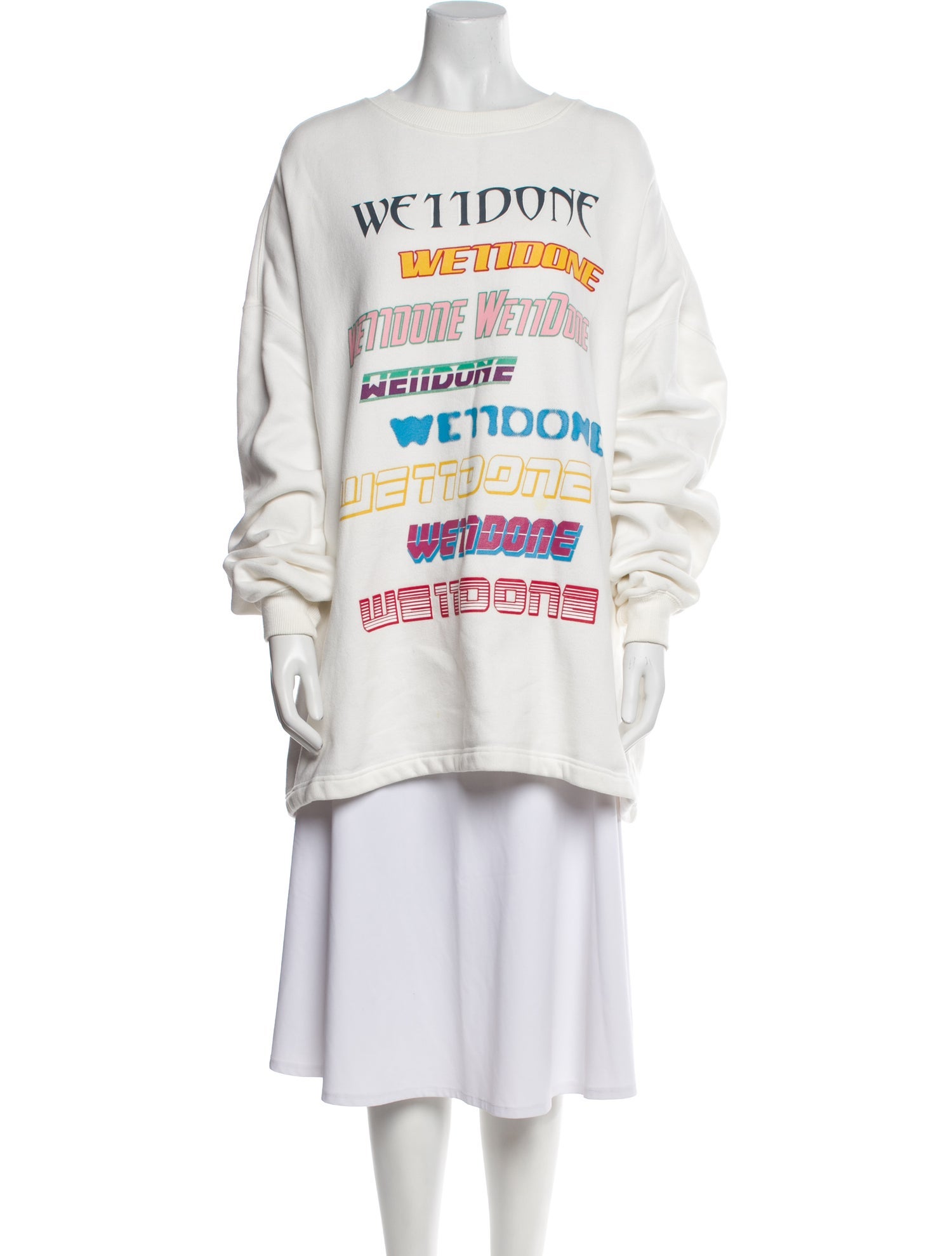 We11Done Graphic Print Crew Neck Sweatshirt