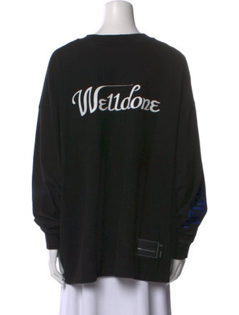 We11Done Graphic Print Crew Neck Sweater